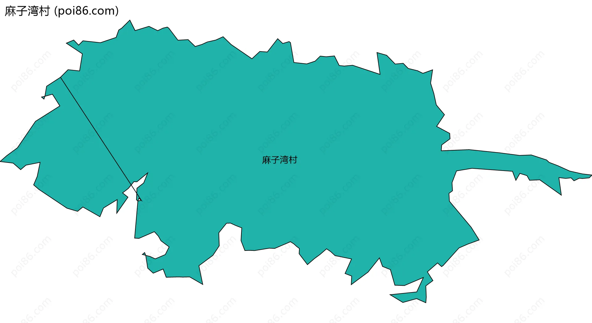 麻子湾村边界地图