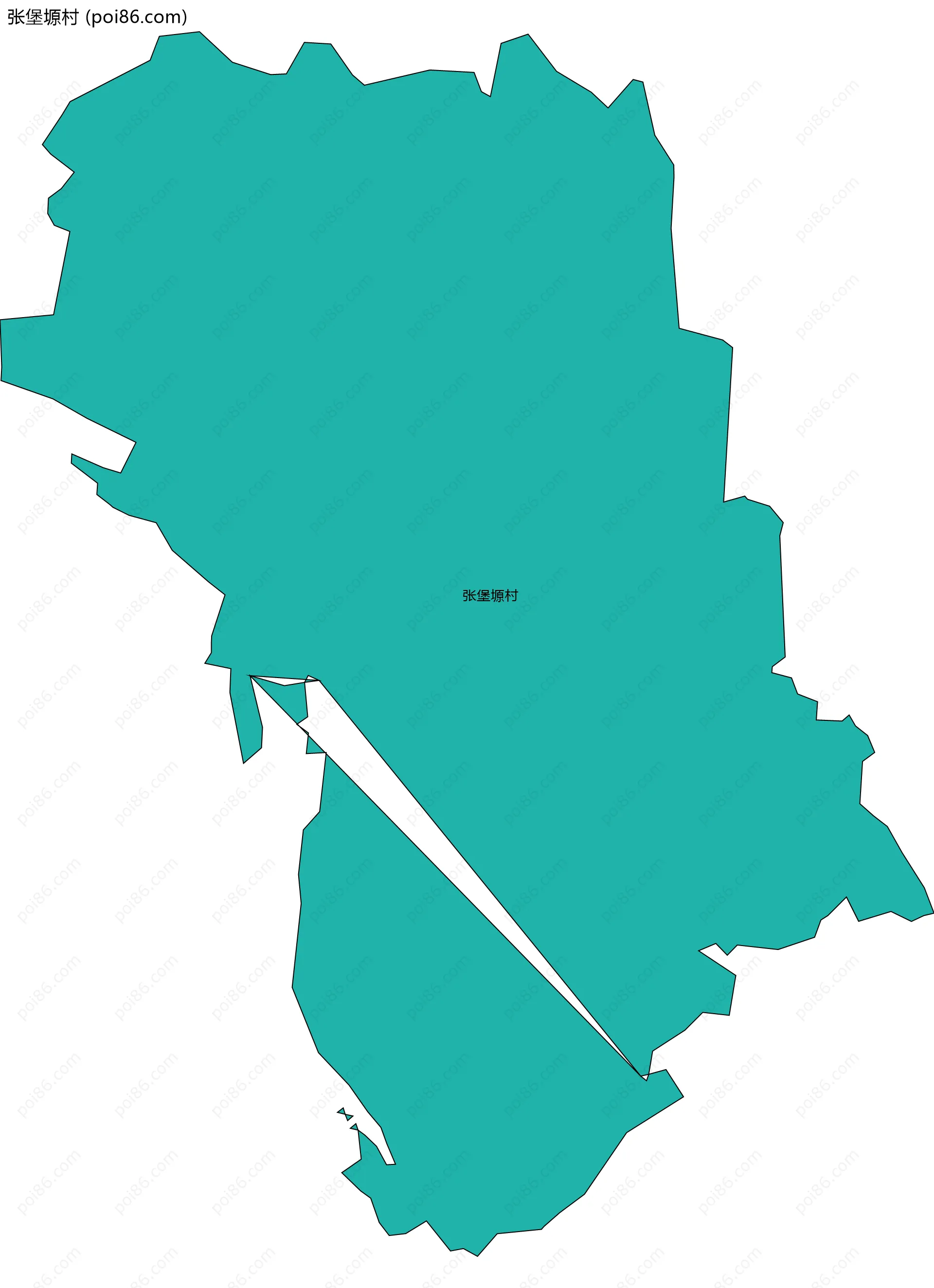 张堡塬村边界地图