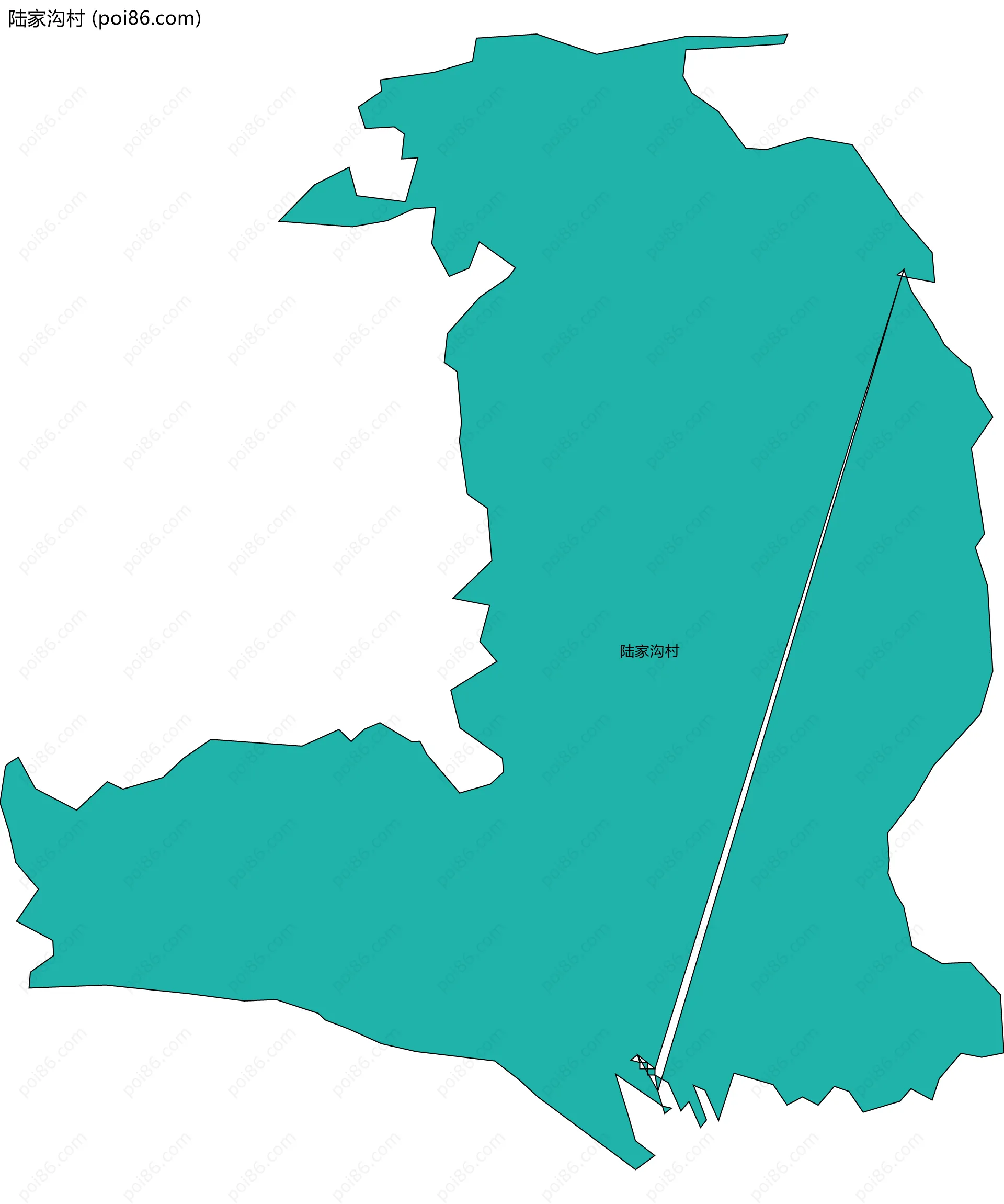 陆家沟村边界地图