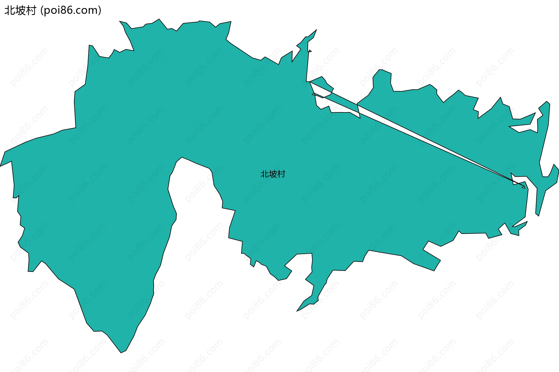 北坡村边界地图