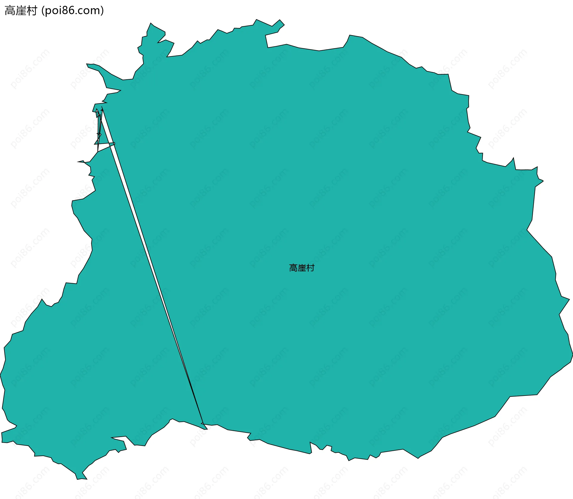 高崖村边界地图