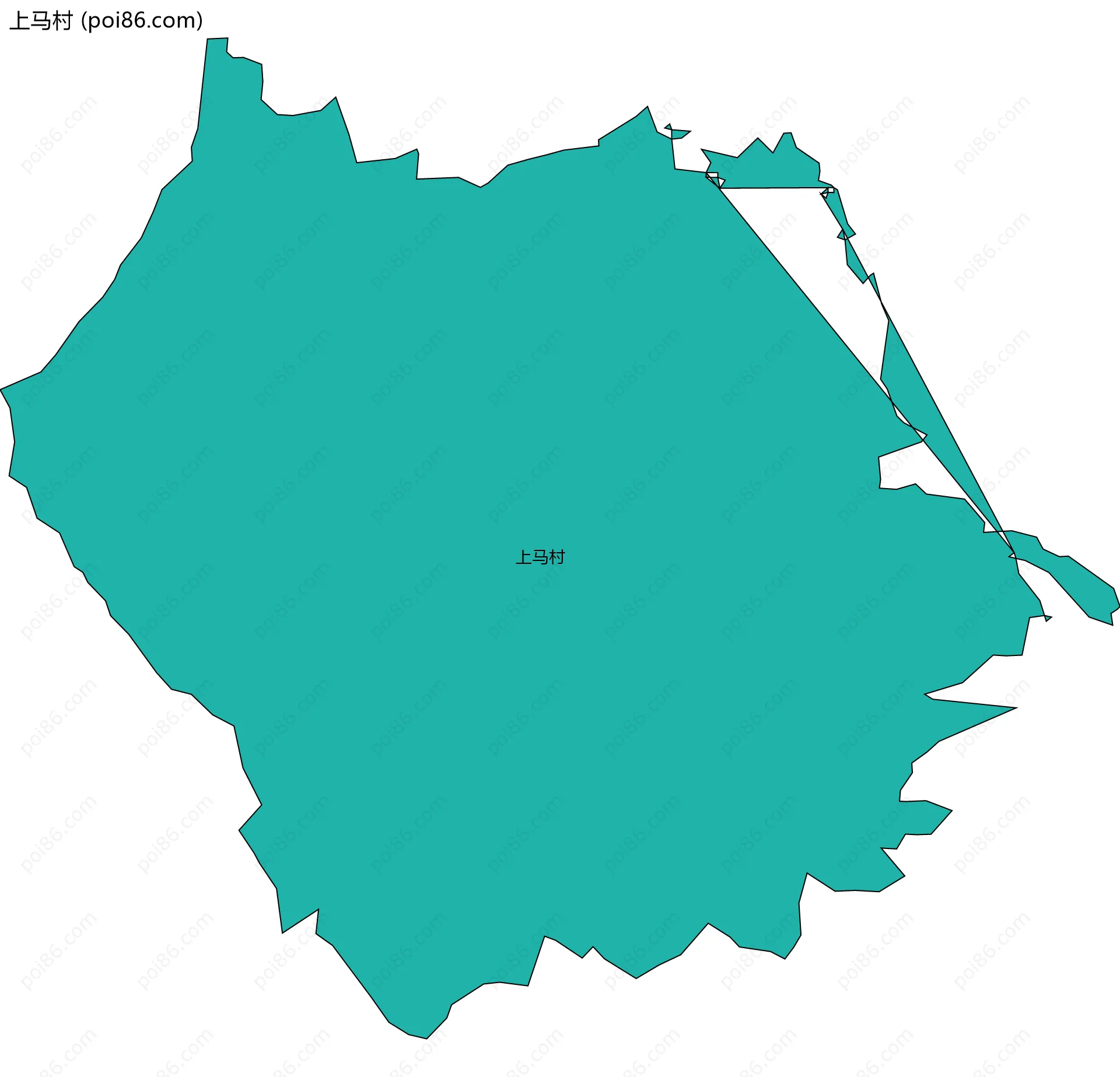 上马村边界地图