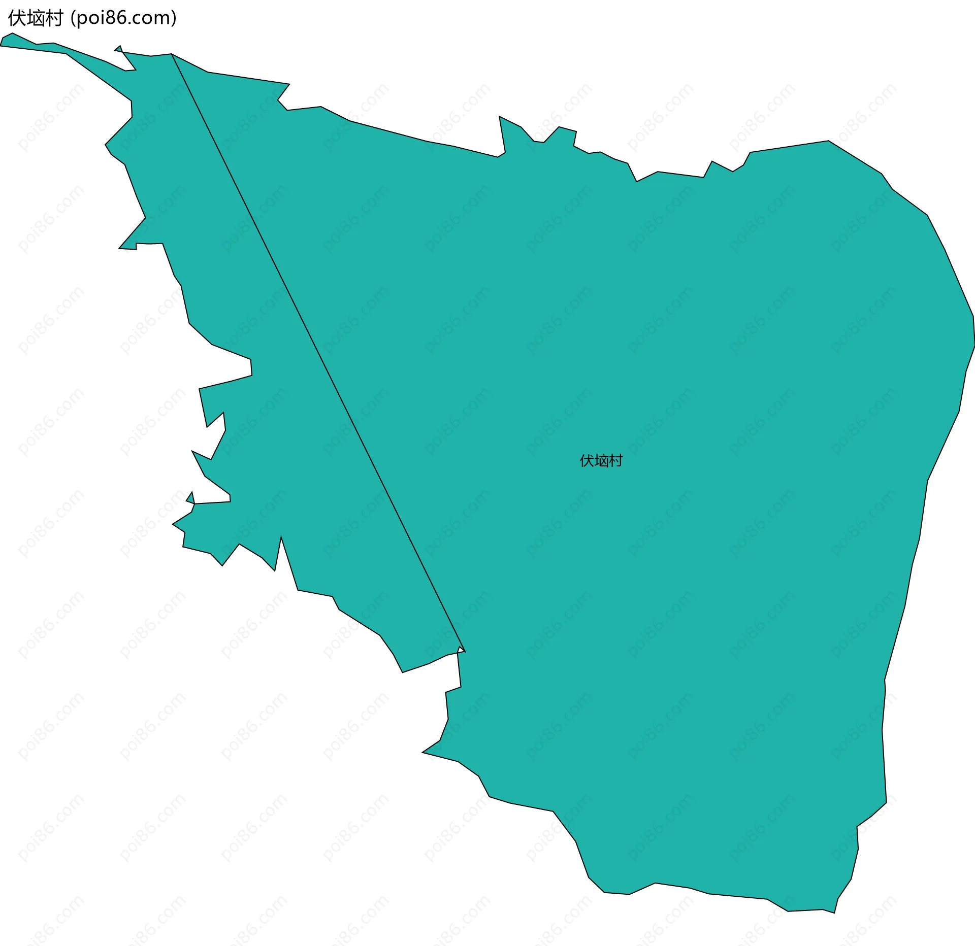 伏垴村边界地图