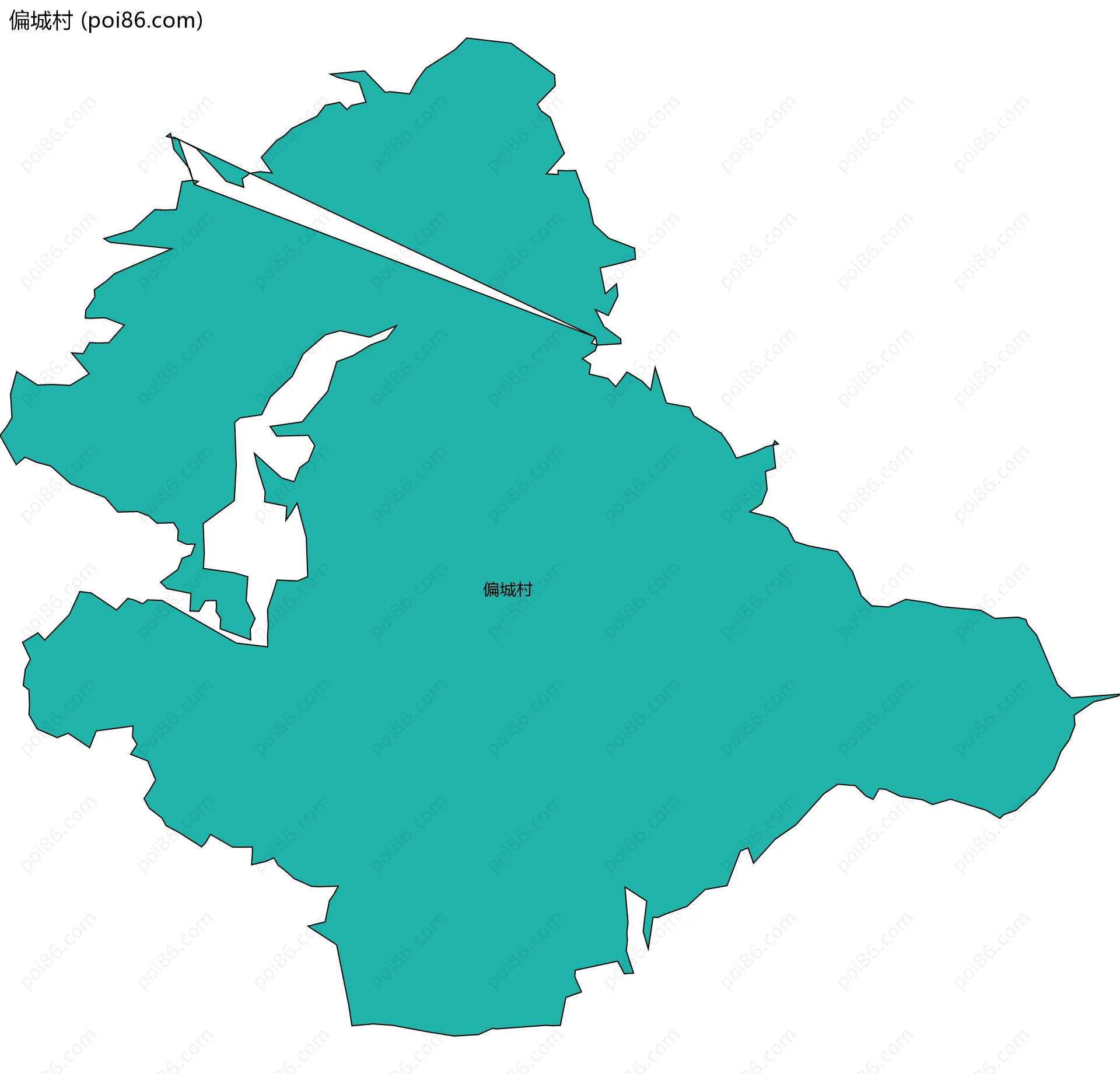 偏城村边界地图