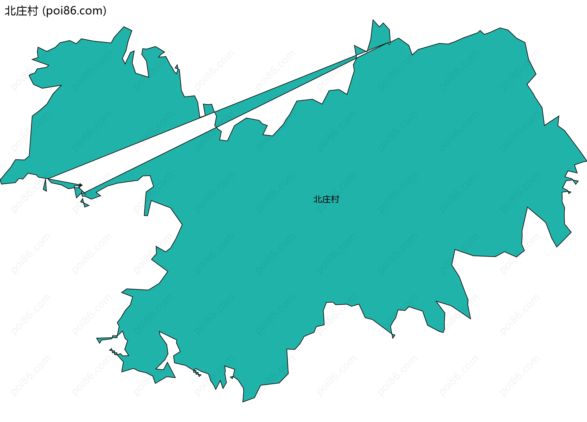 北庄村边界地图