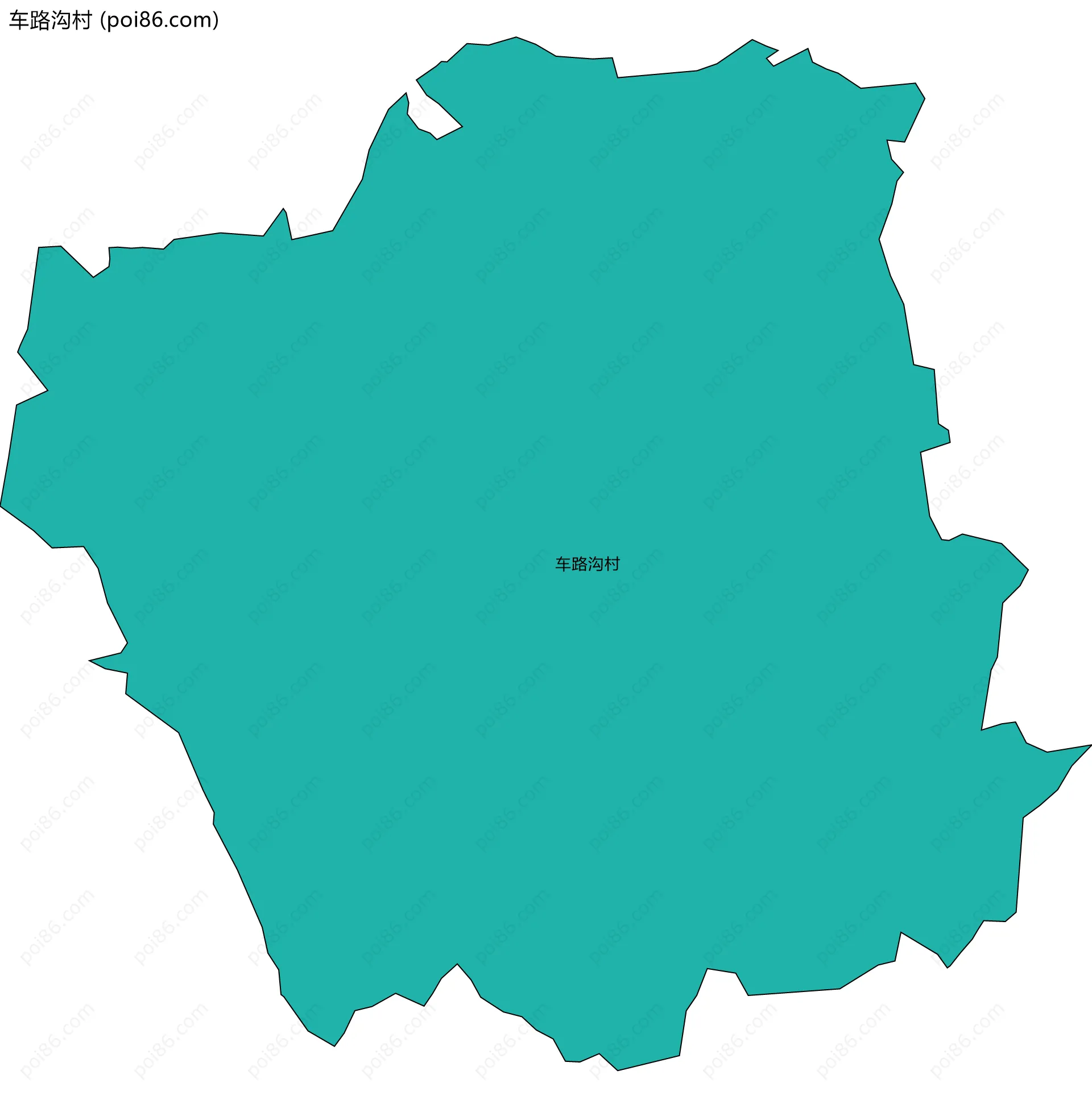 车路沟村边界地图
