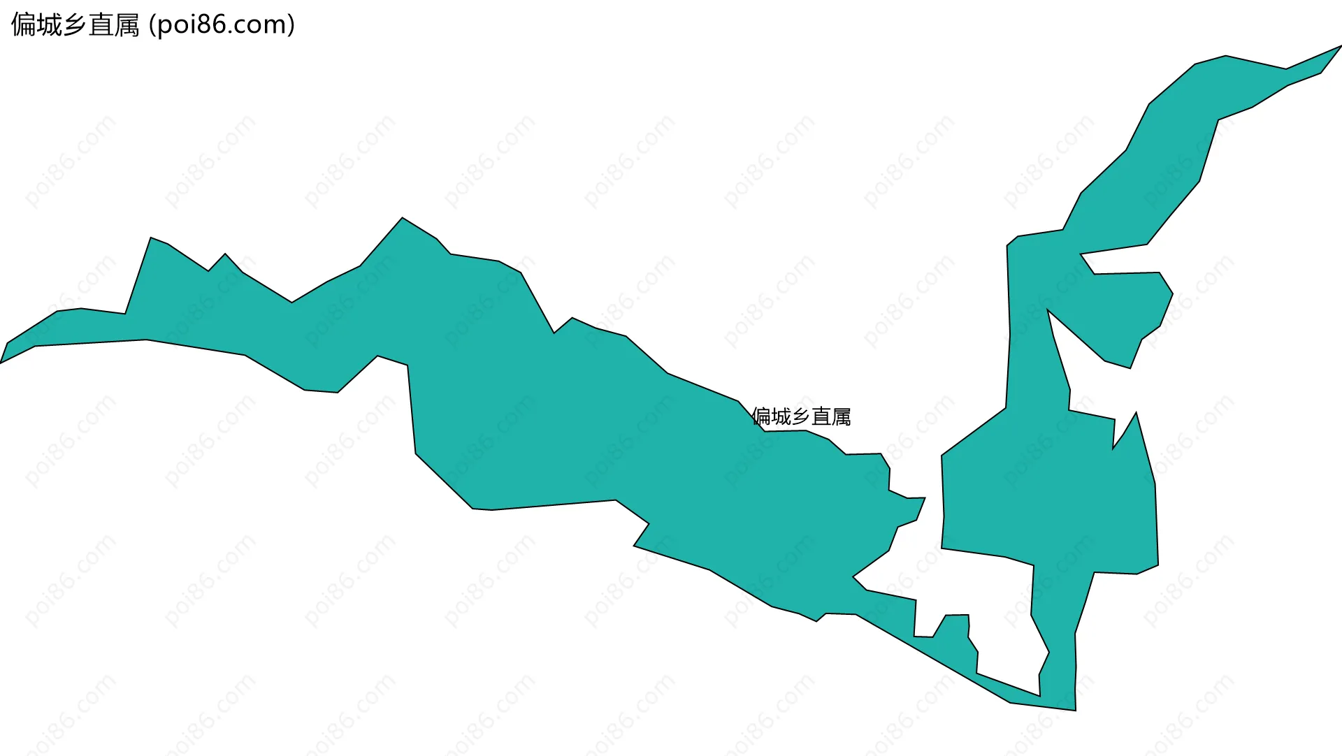 偏城乡直属边界地图