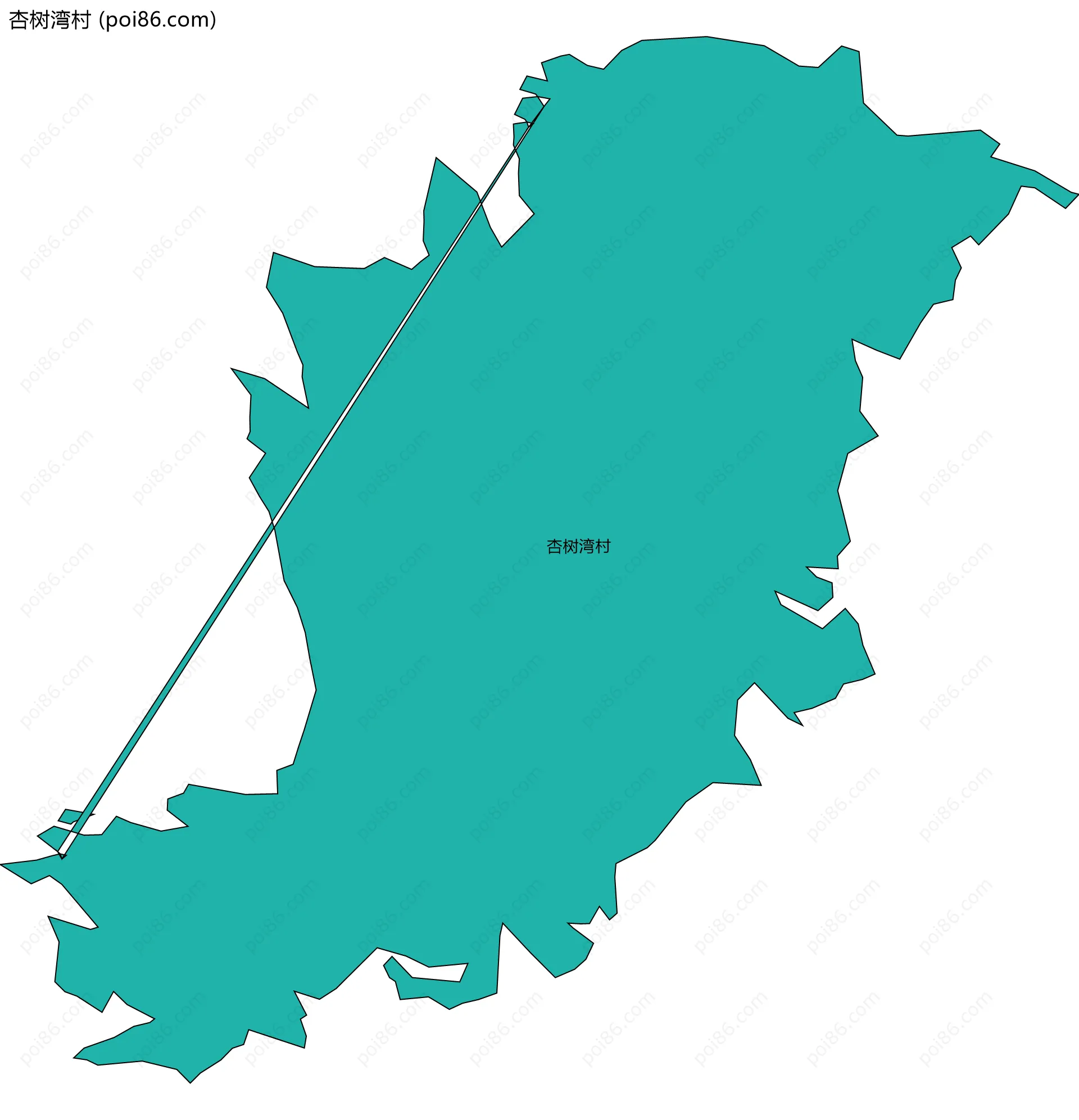 杏树湾村边界地图