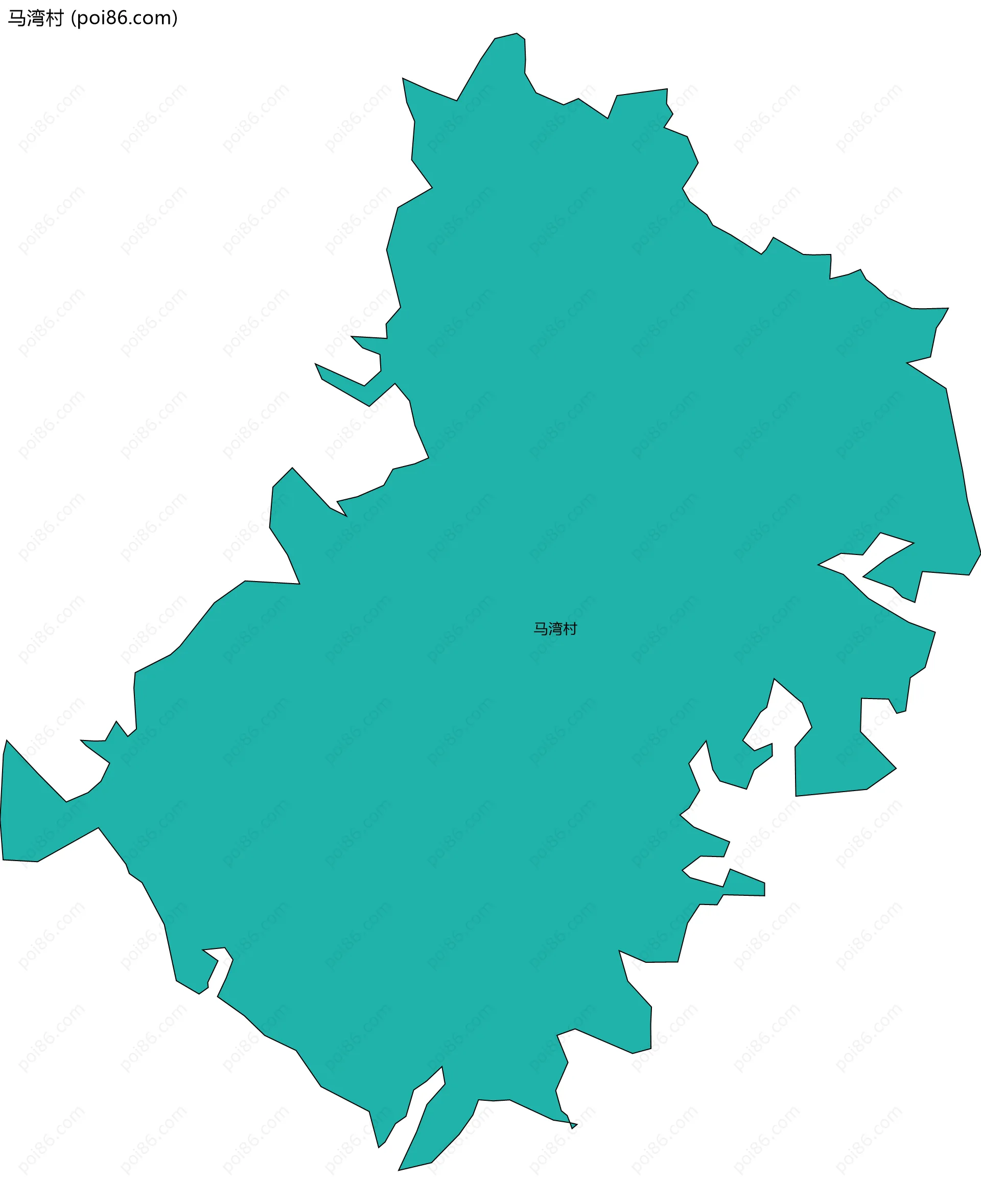 马湾村边界地图