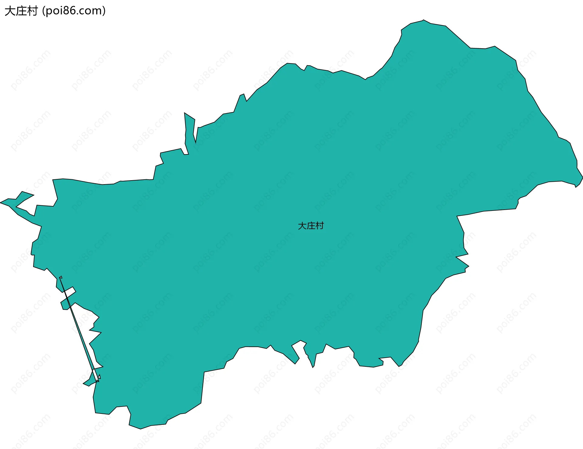 大庄村边界地图