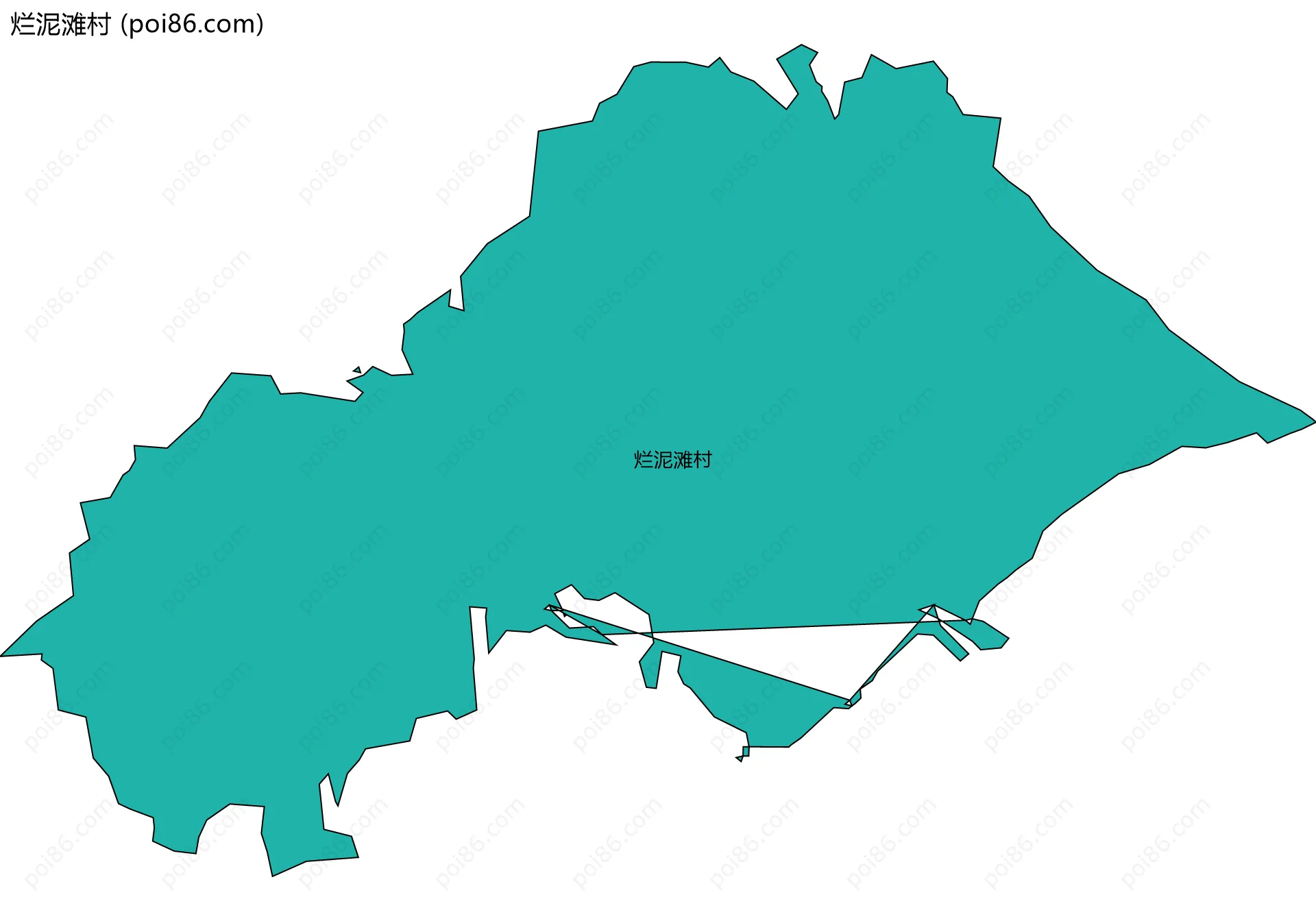 烂泥滩村边界地图