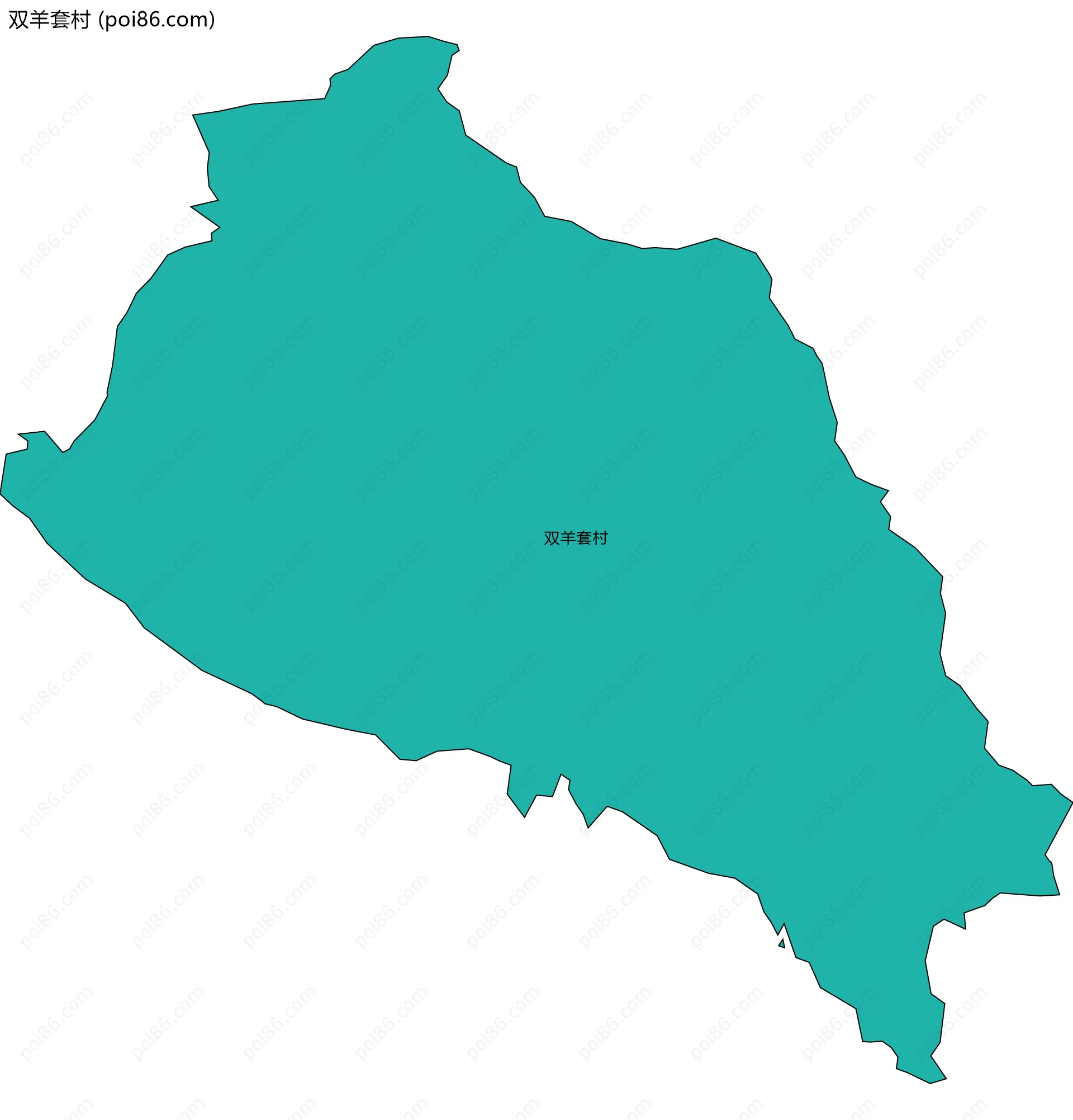 双羊套村边界地图