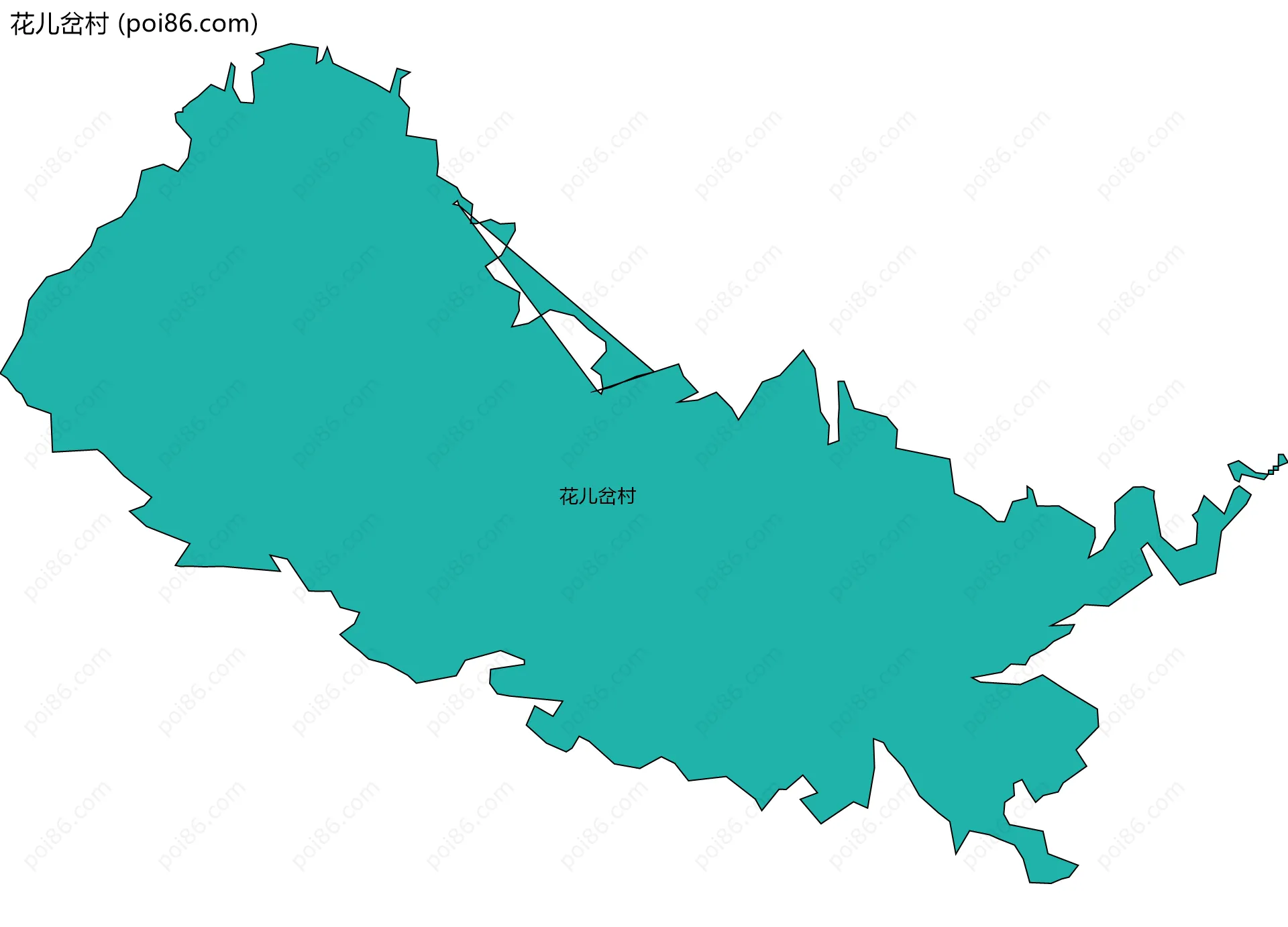 花儿岔村边界地图