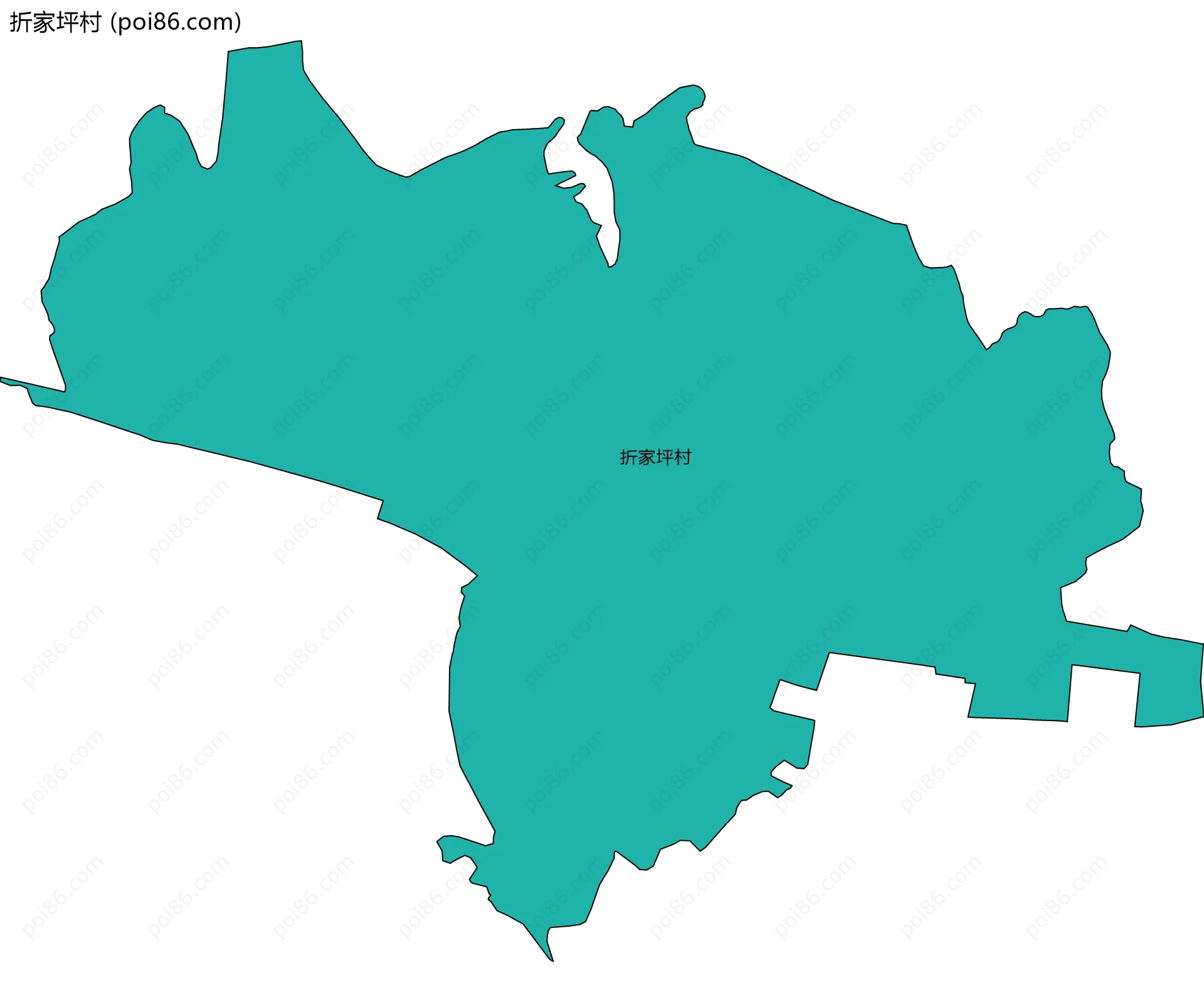 折家坪村边界地图