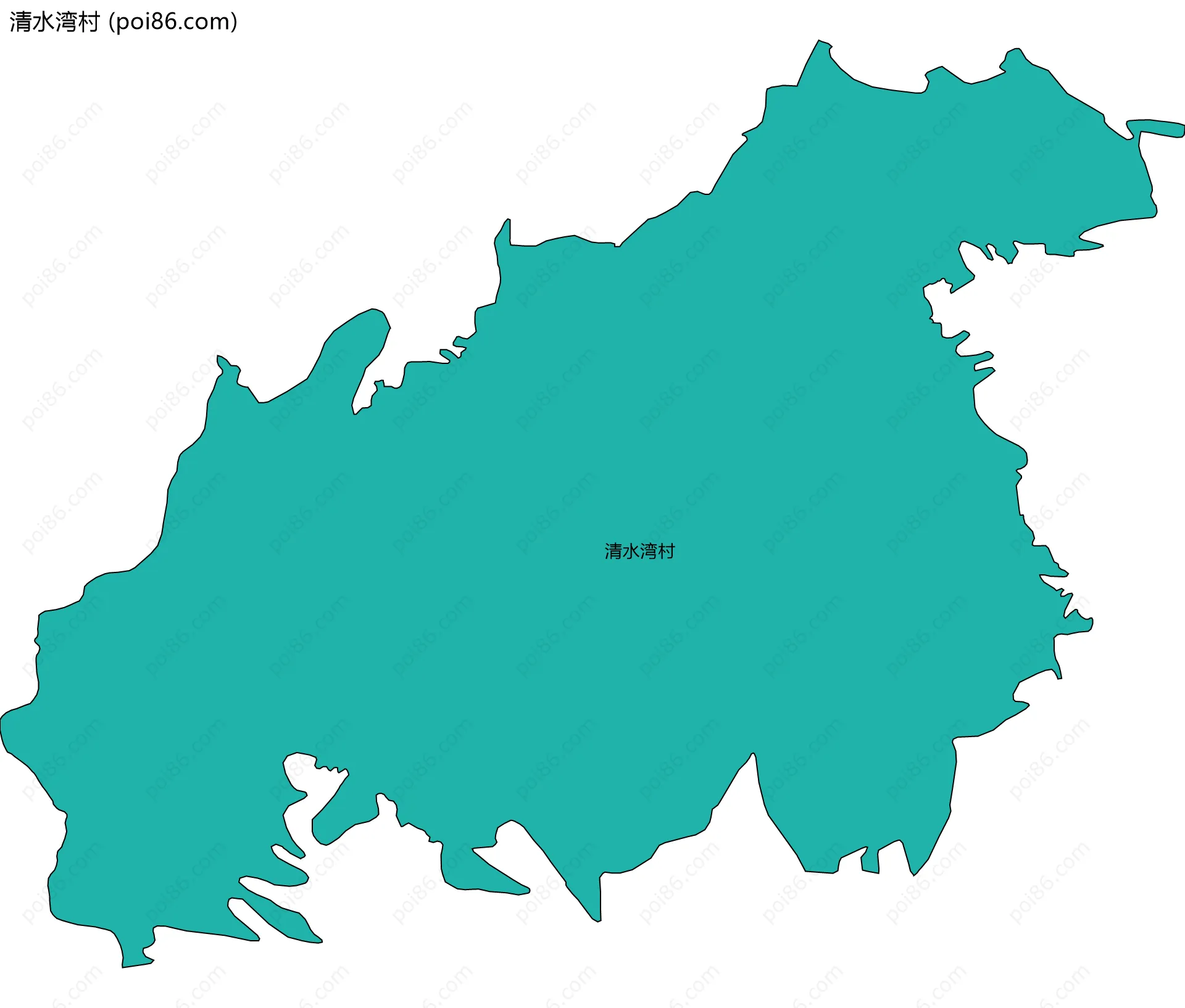 清水湾村边界地图