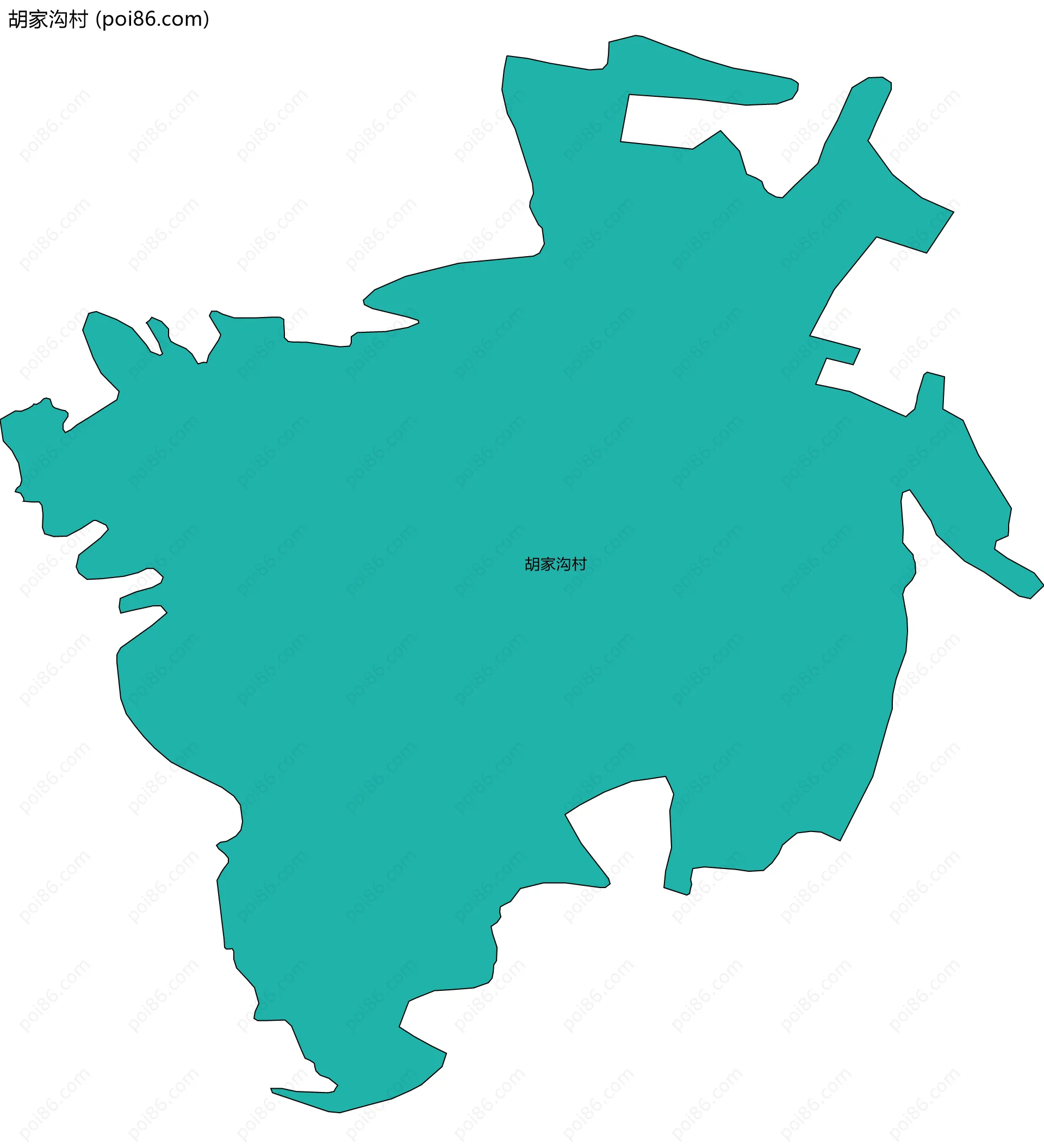 胡家沟村边界地图