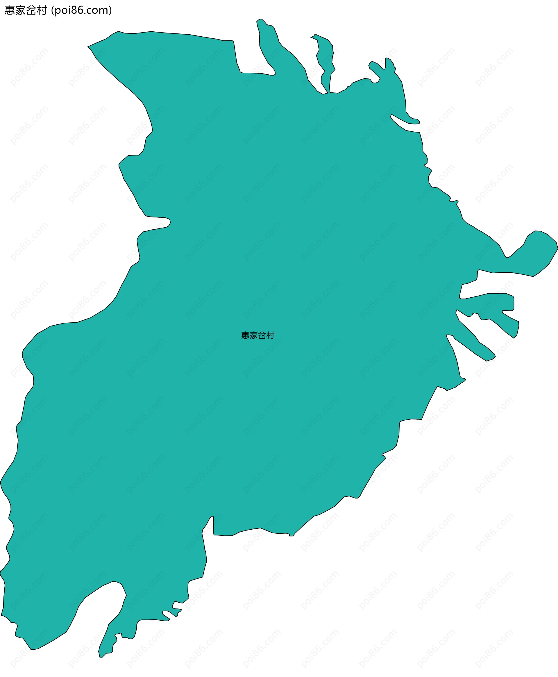 惠家岔村边界地图