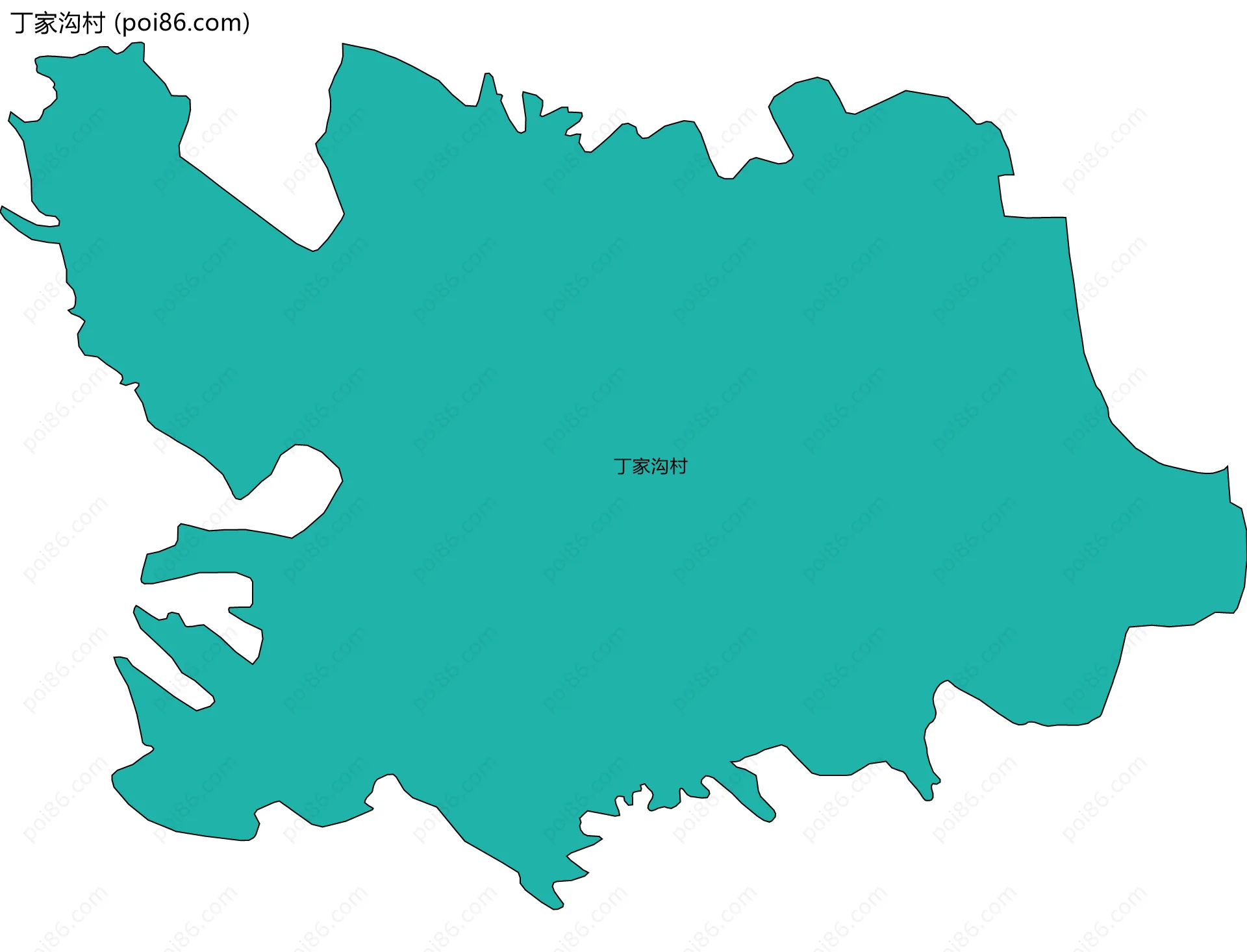 丁家沟村边界地图
