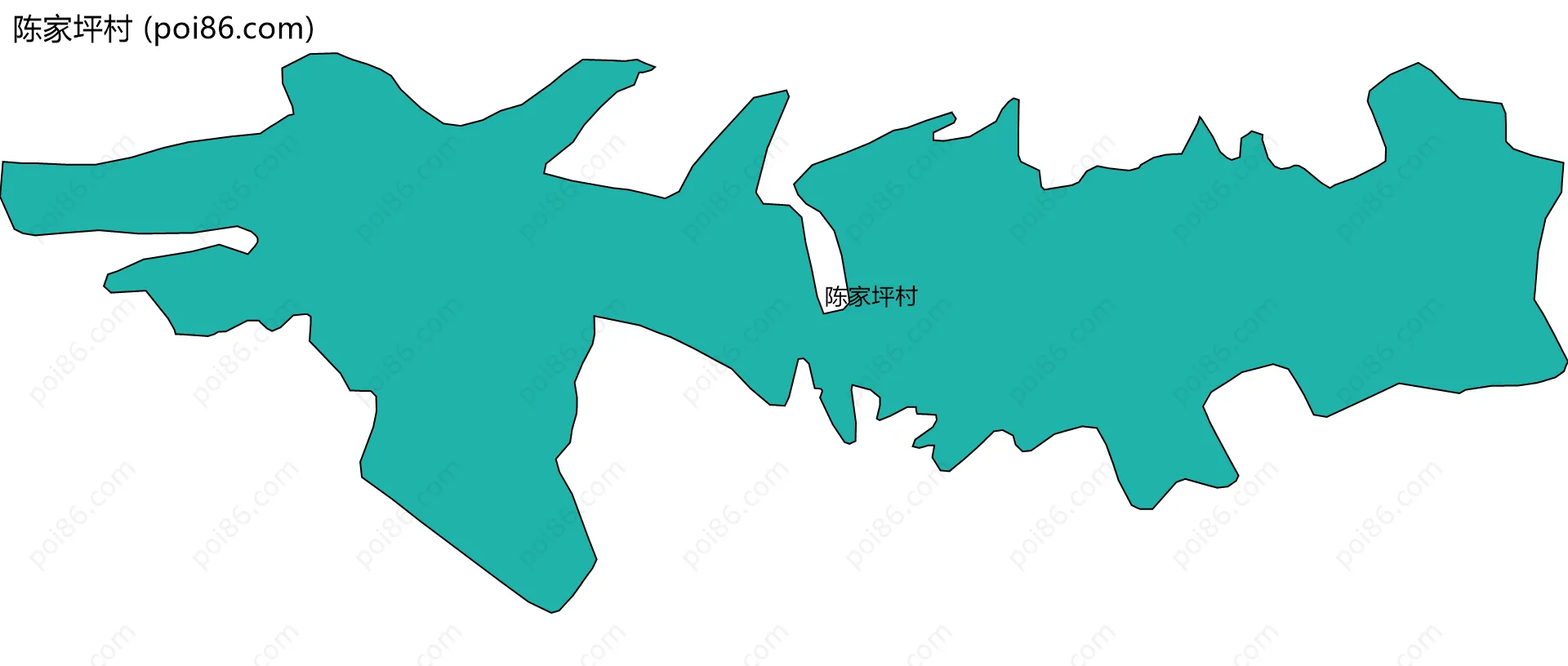 陈家坪村边界地图