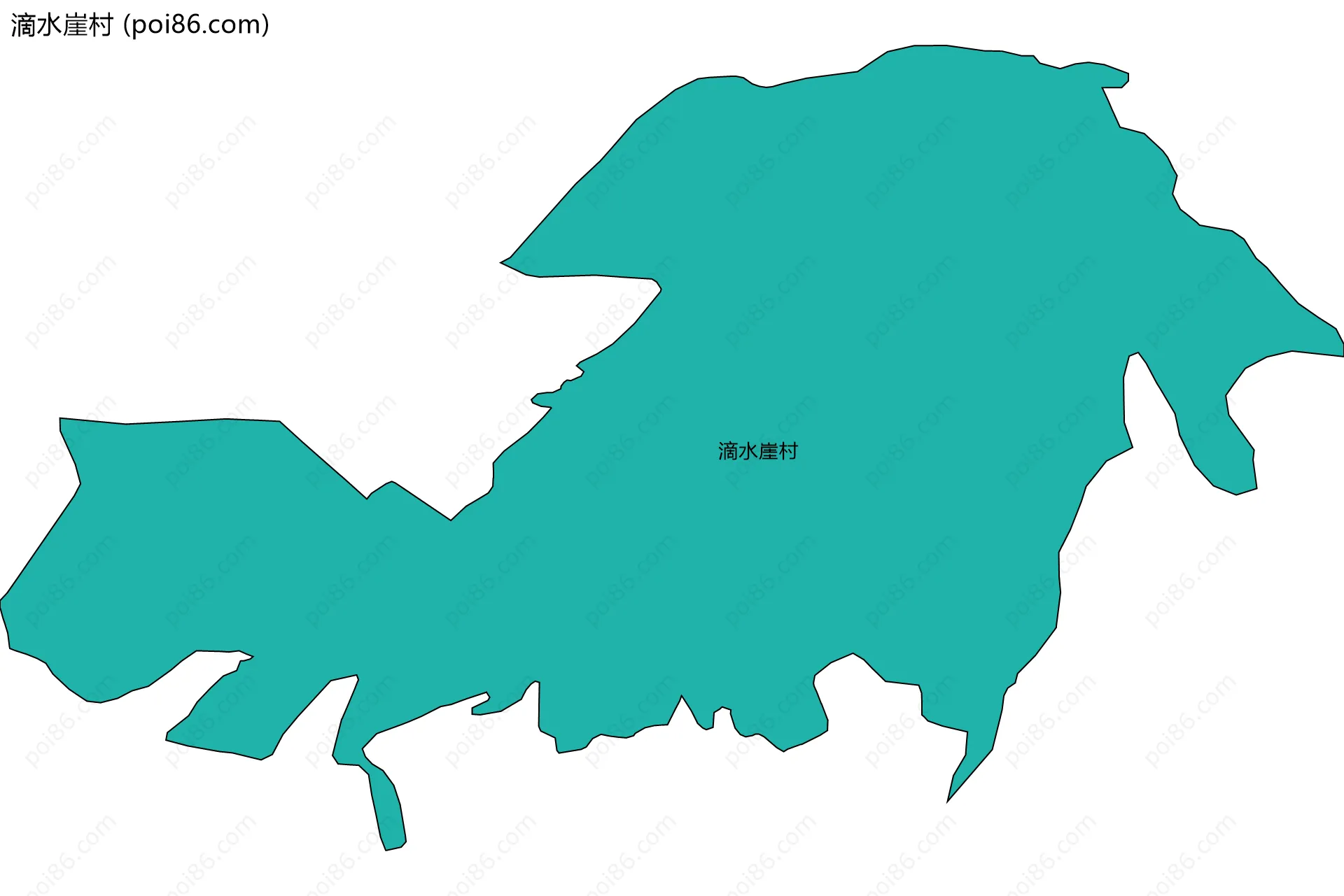 滴水崖村边界地图