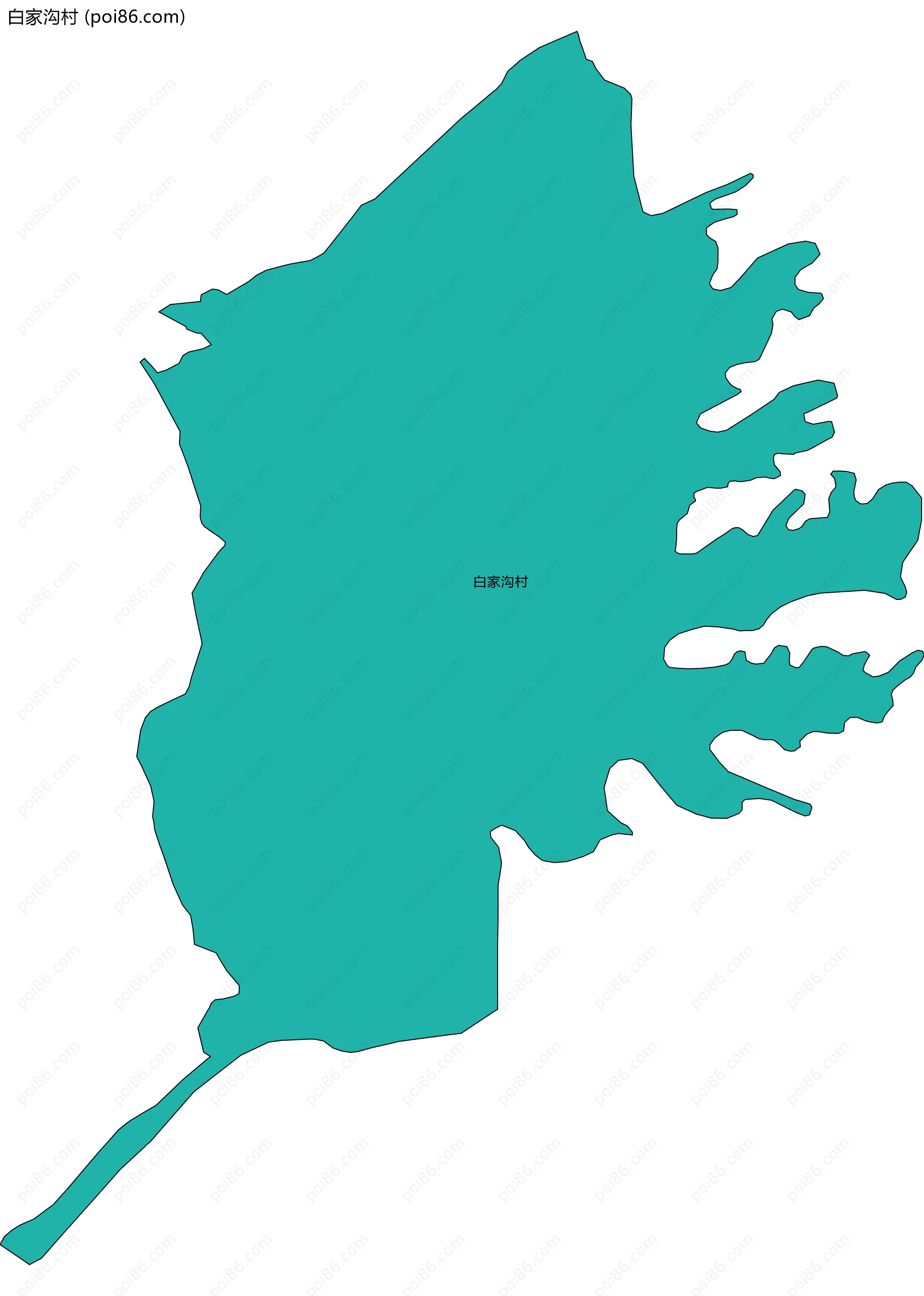 白家沟村边界地图