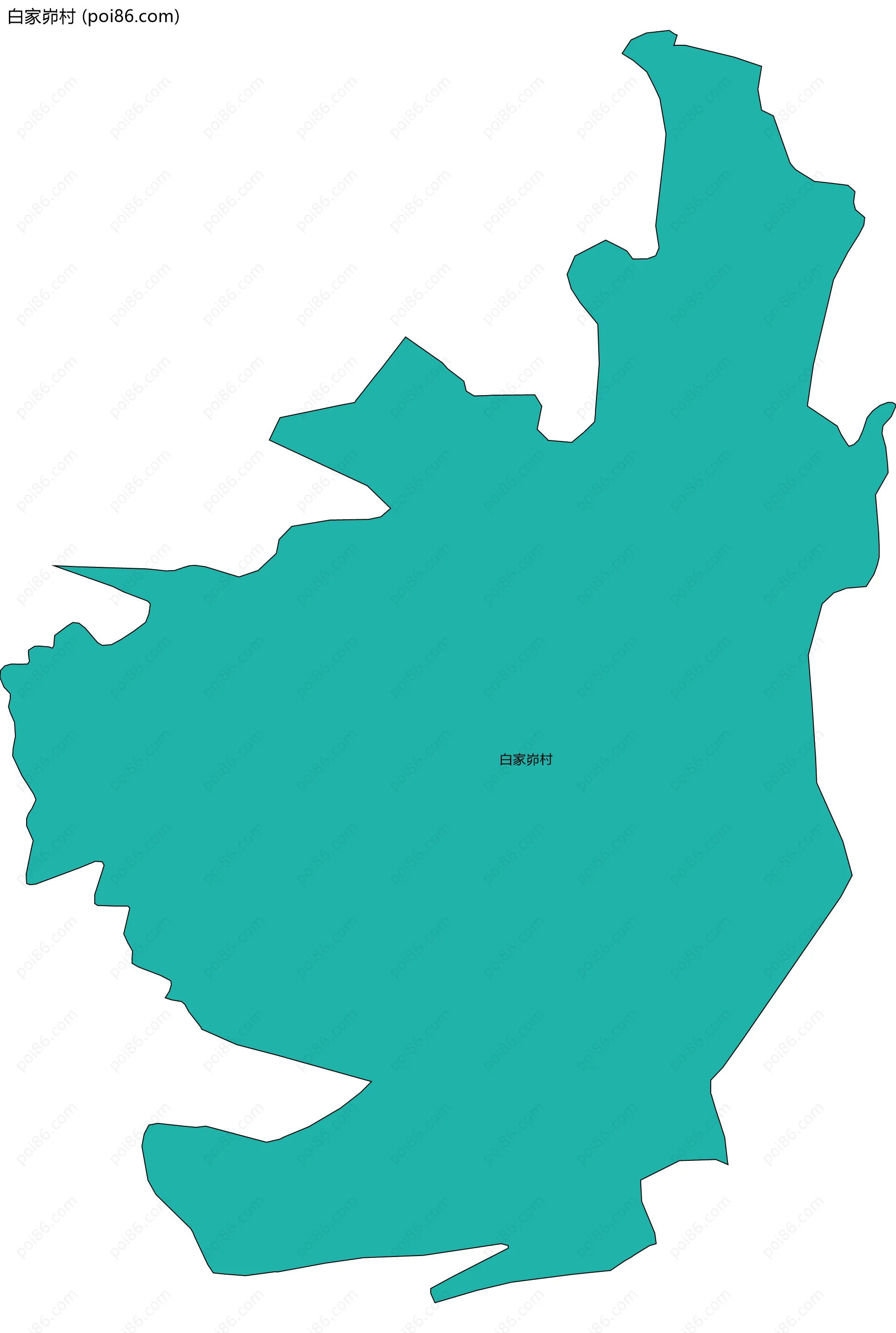 白家峁村边界地图