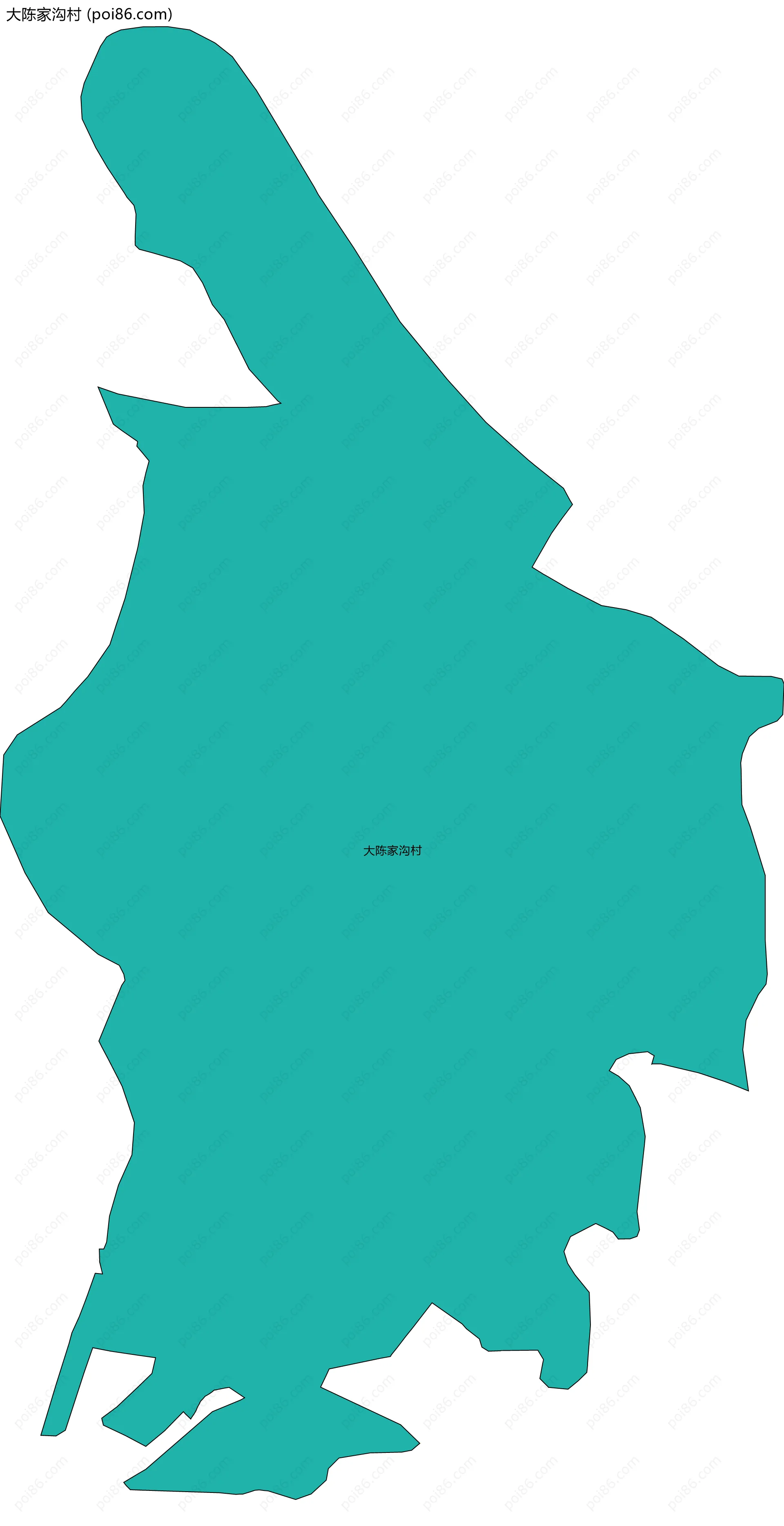 大陈家沟村边界地图