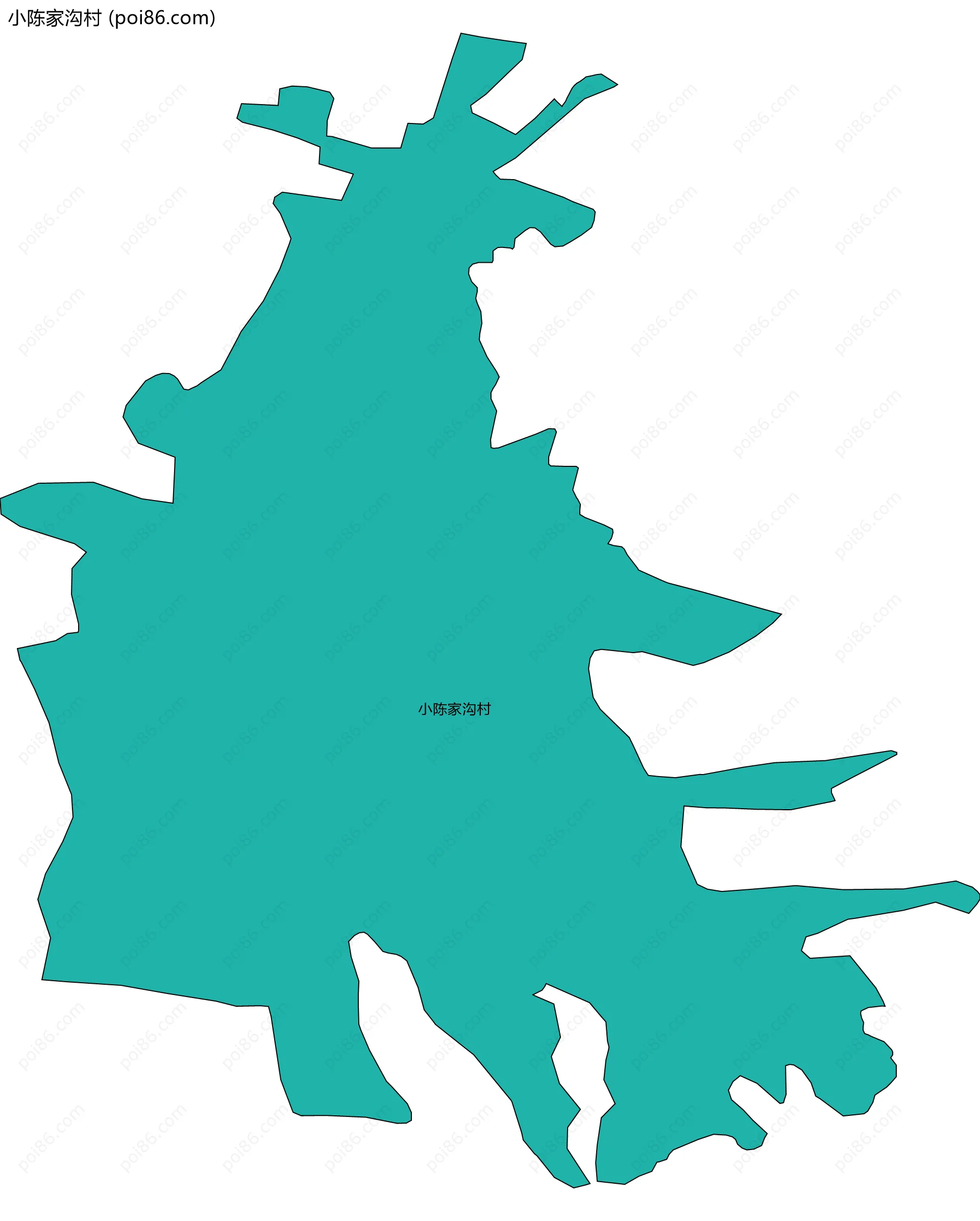 小陈家沟村边界地图