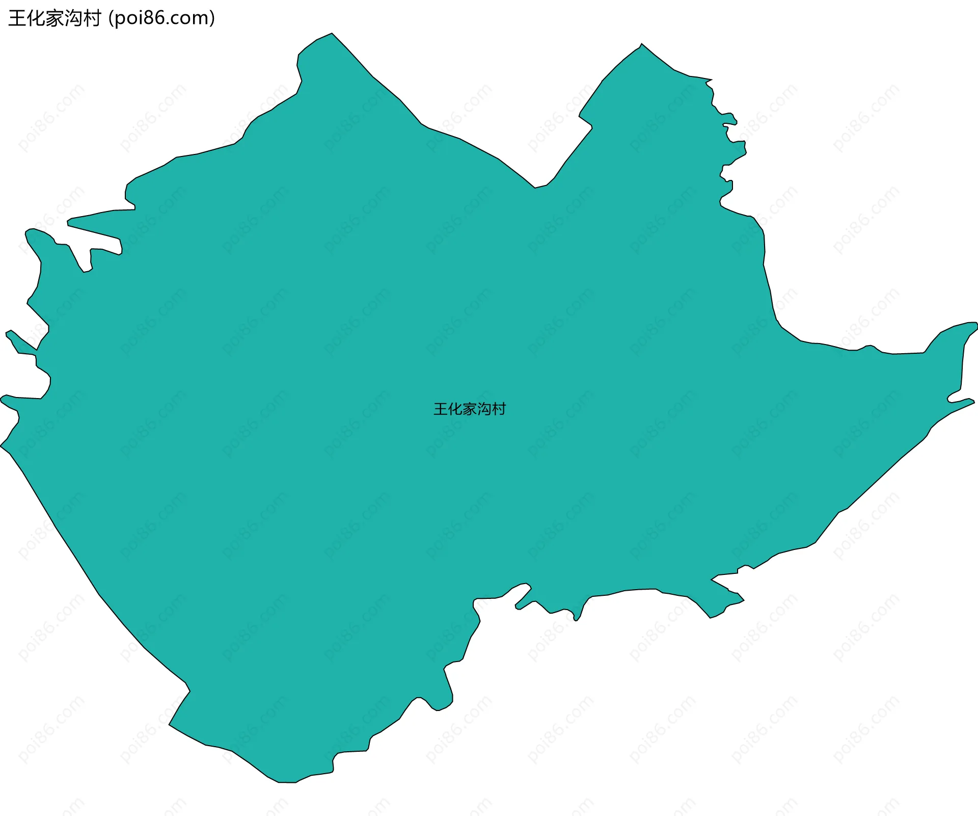 王化家沟村边界地图