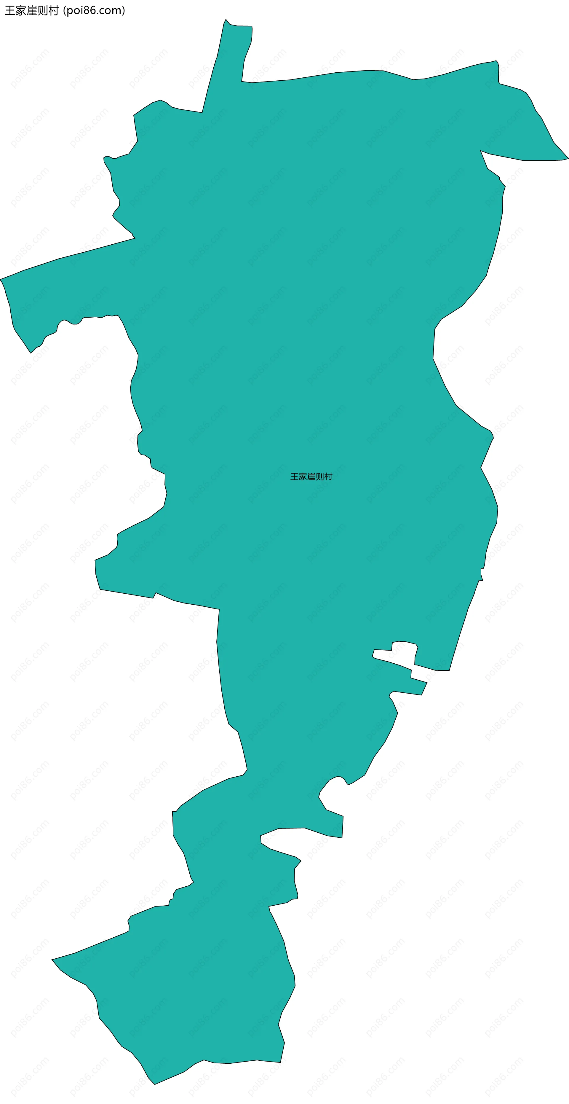 王家崖则村边界地图