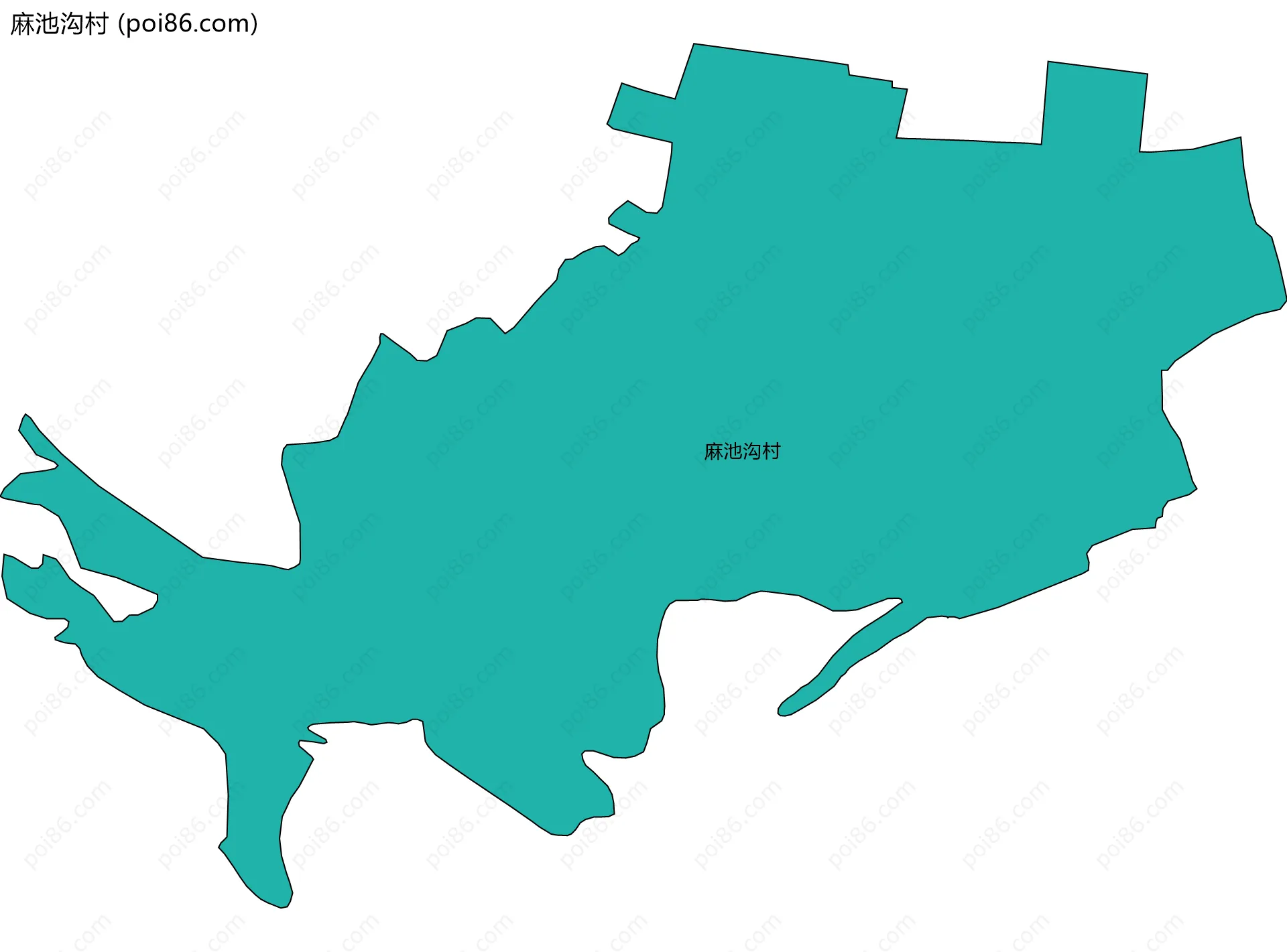 麻池沟村边界地图