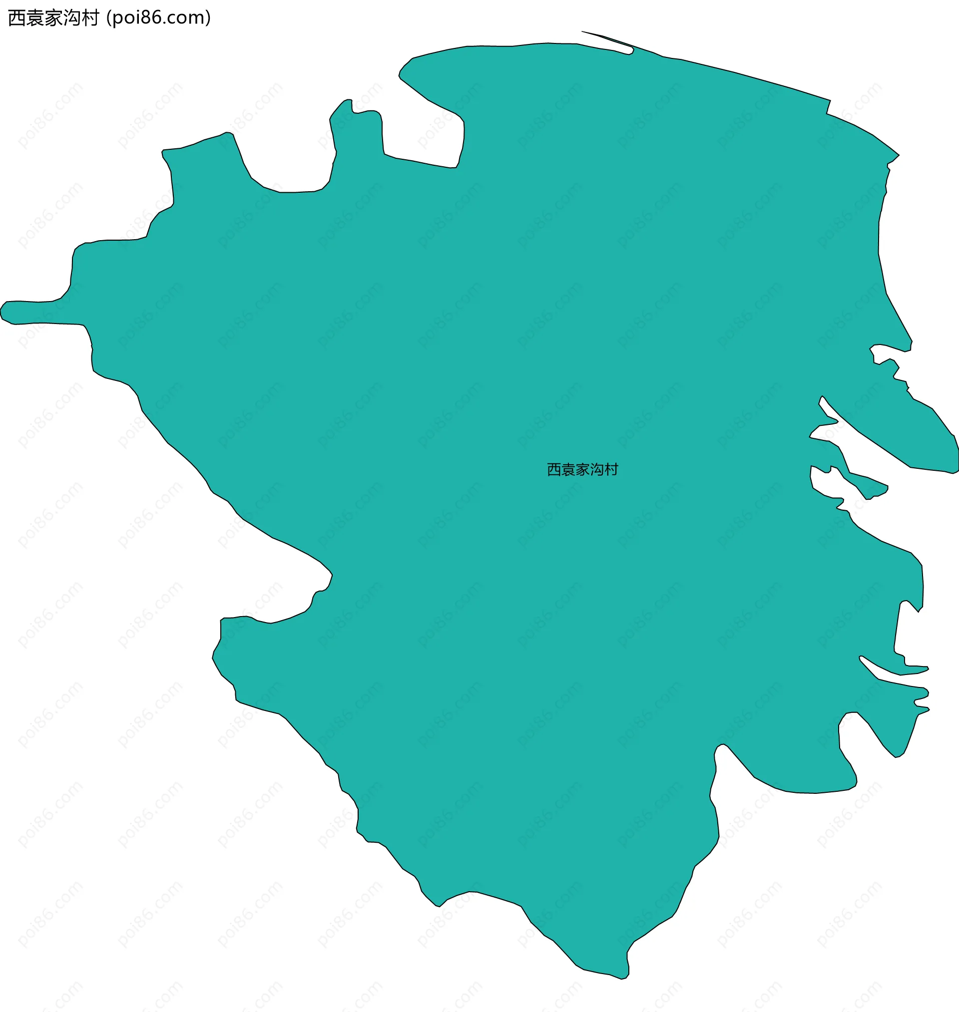 西袁家沟村边界地图