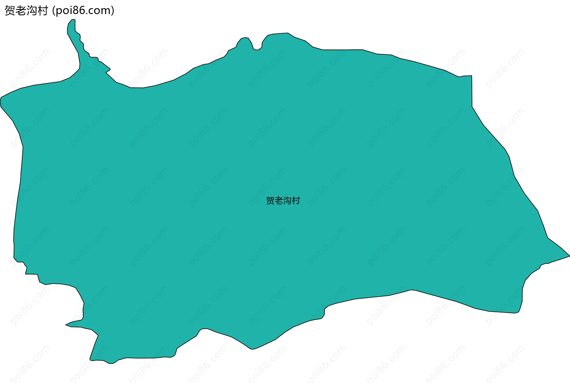 贺老沟村边界地图
