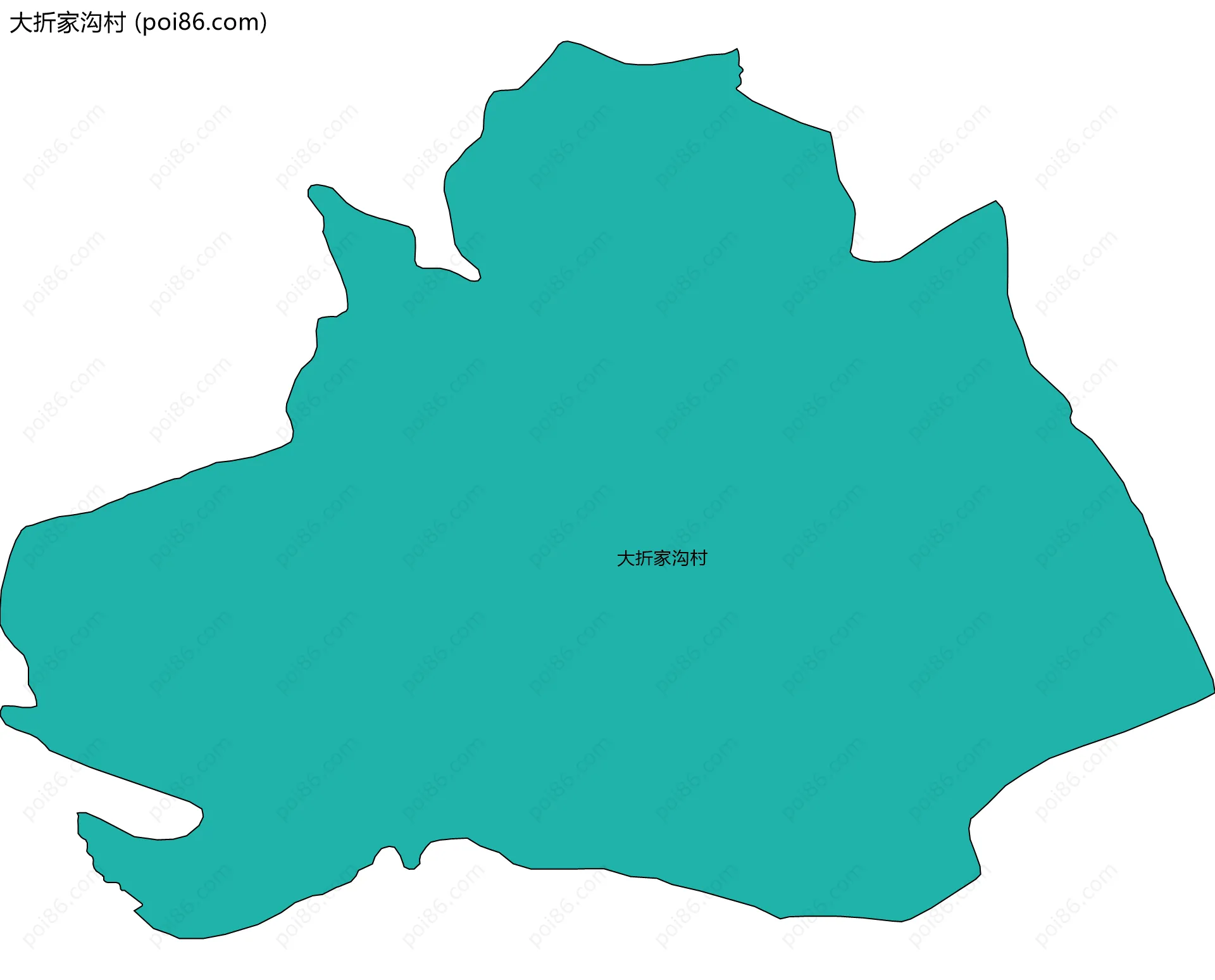 大折家沟村边界地图