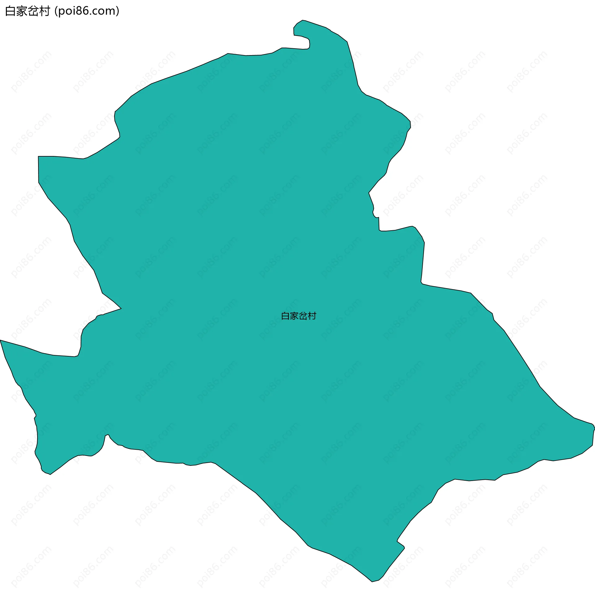 白家岔村边界地图