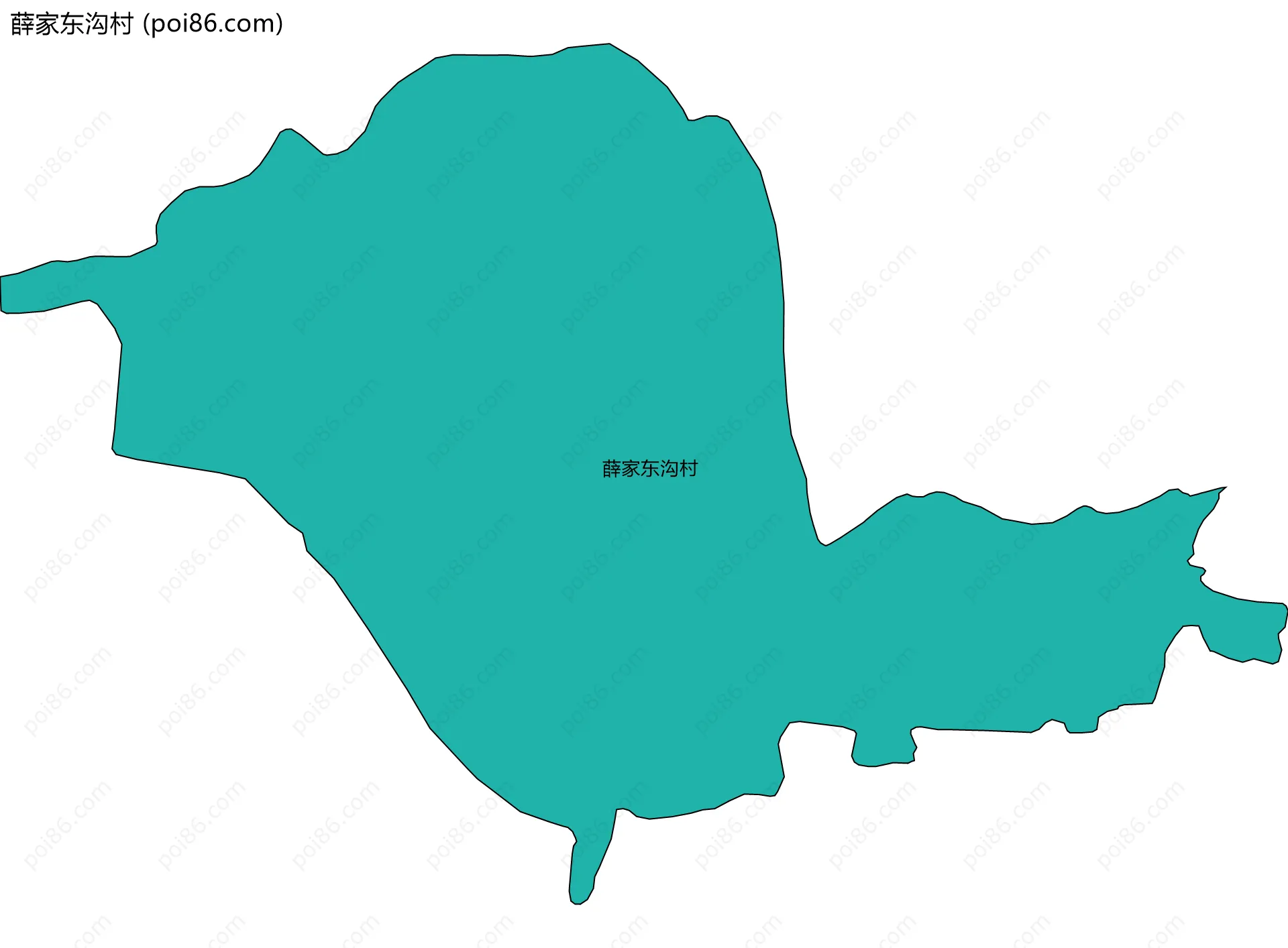 薛家东沟村边界地图