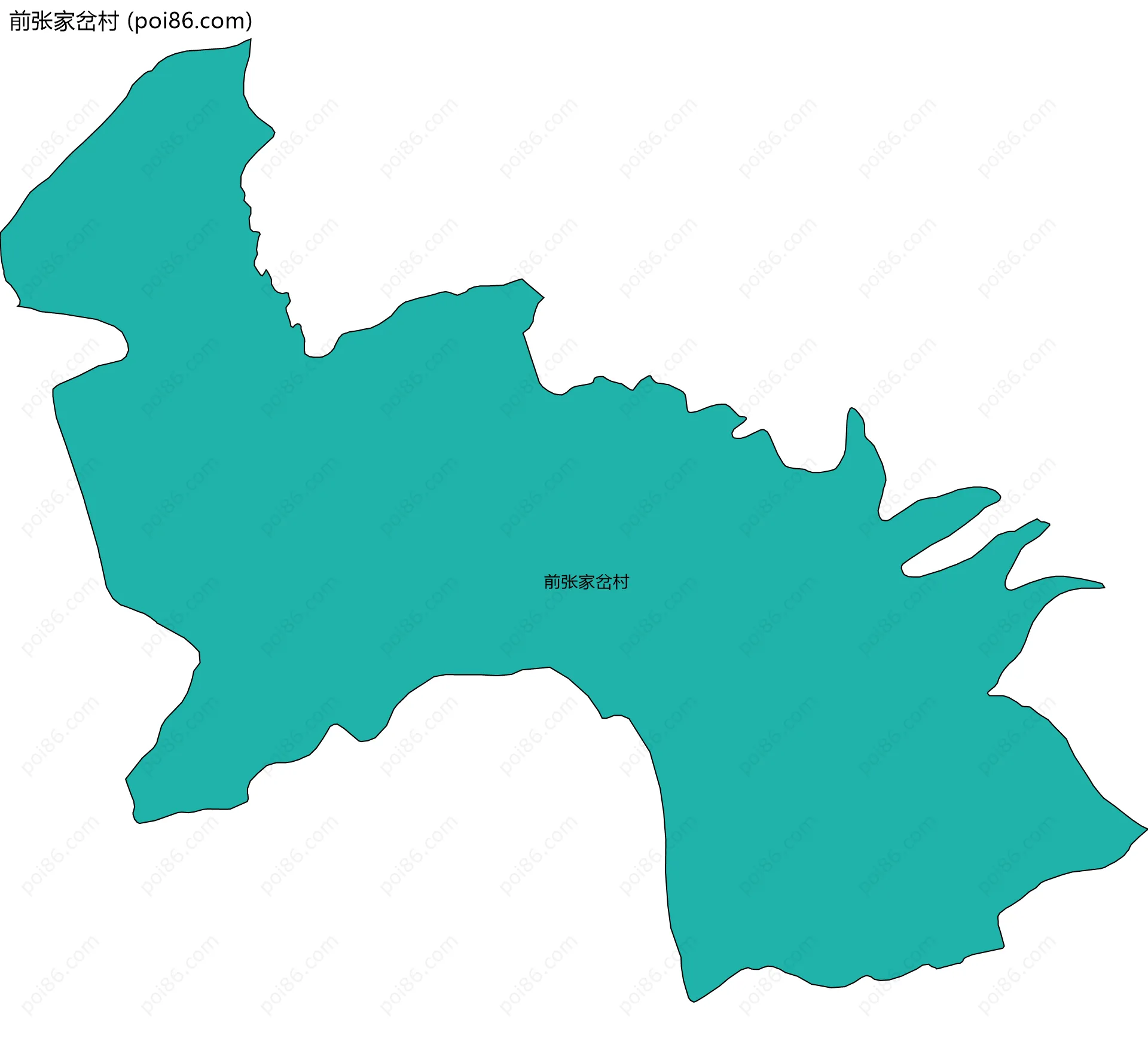 前张家岔村边界地图