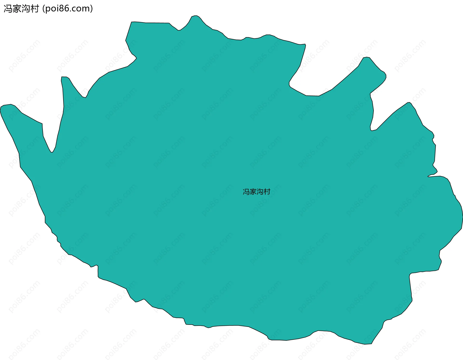 冯家沟村边界地图