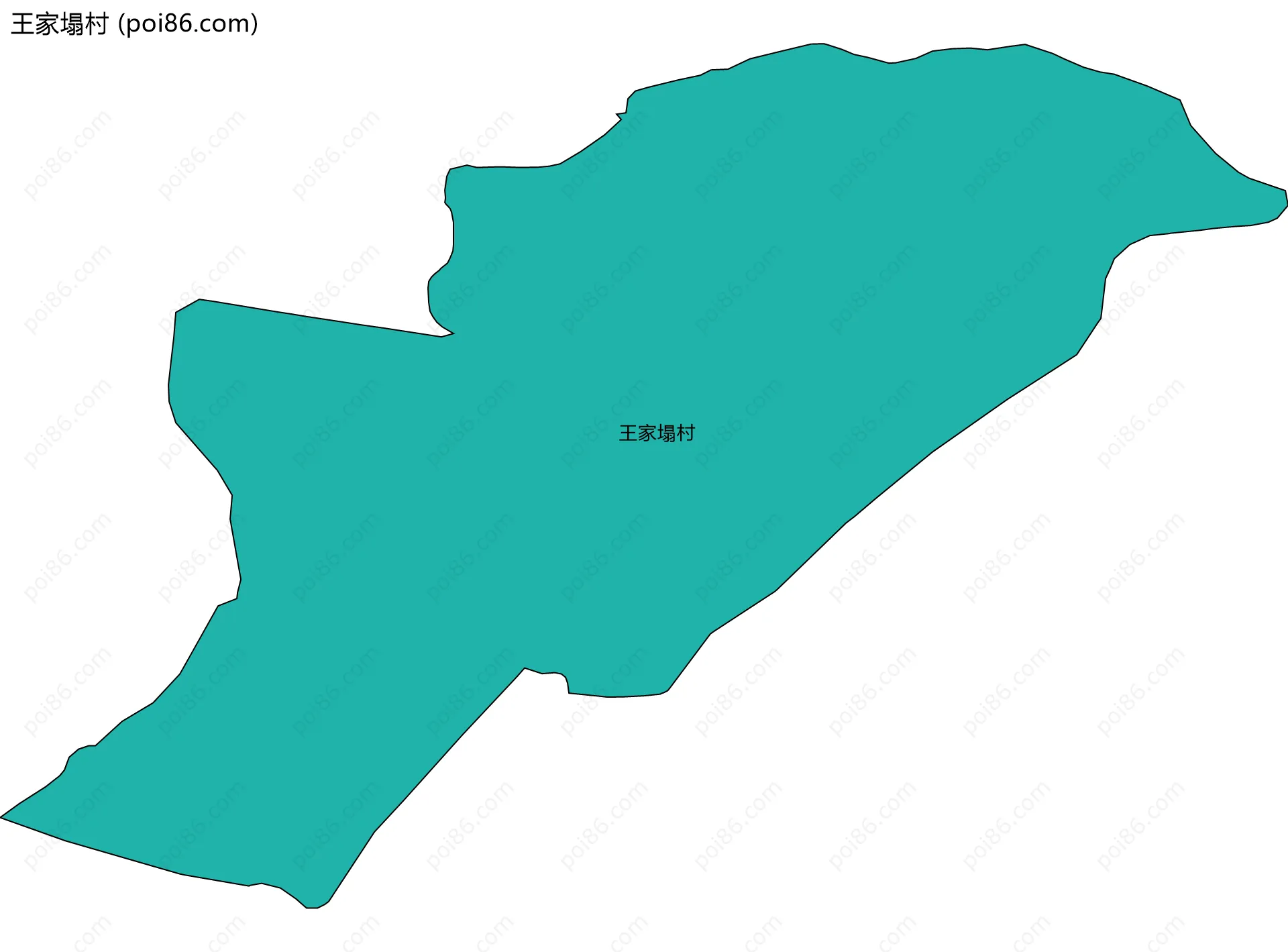 王家塌村边界地图