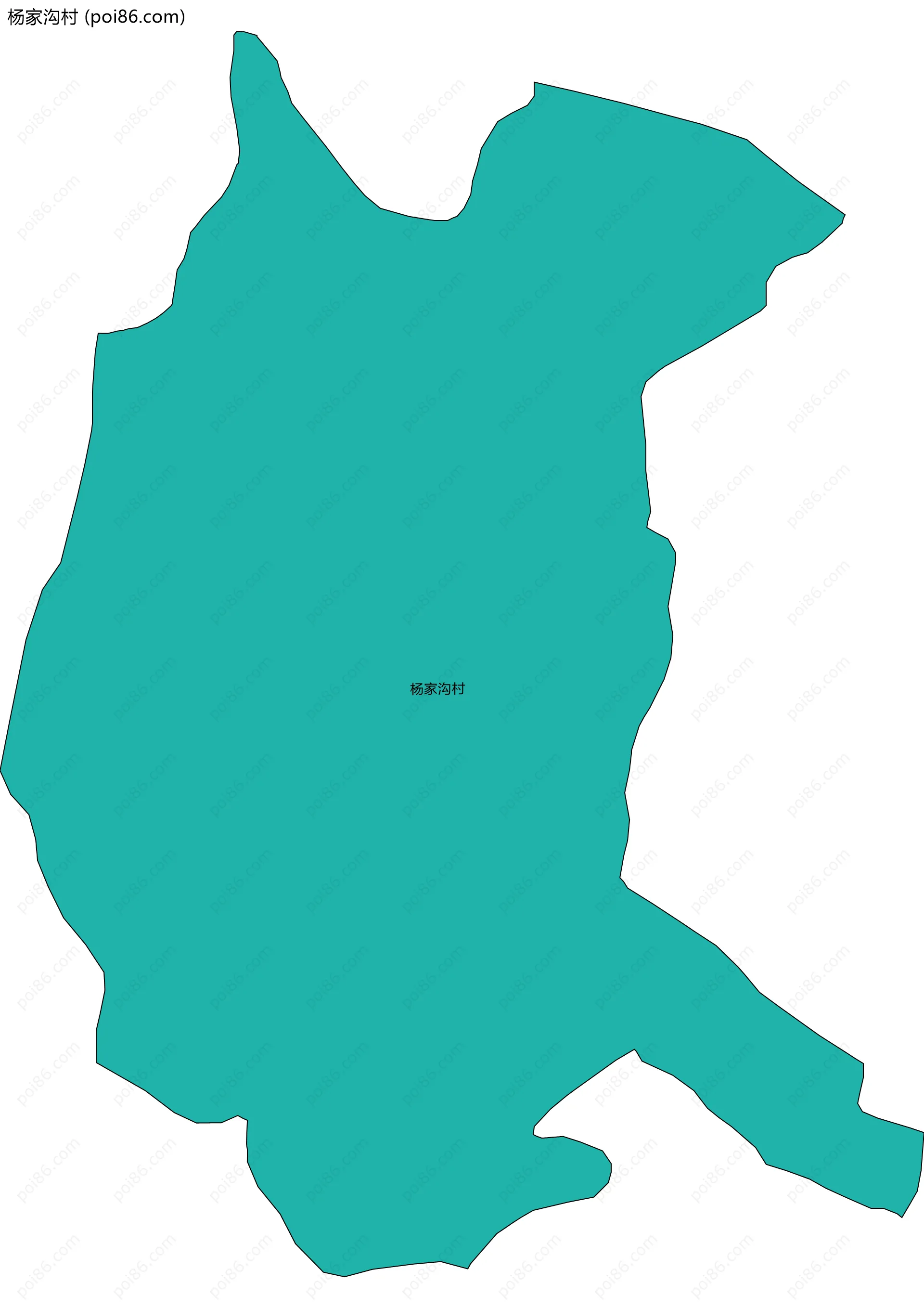 杨家沟村边界地图