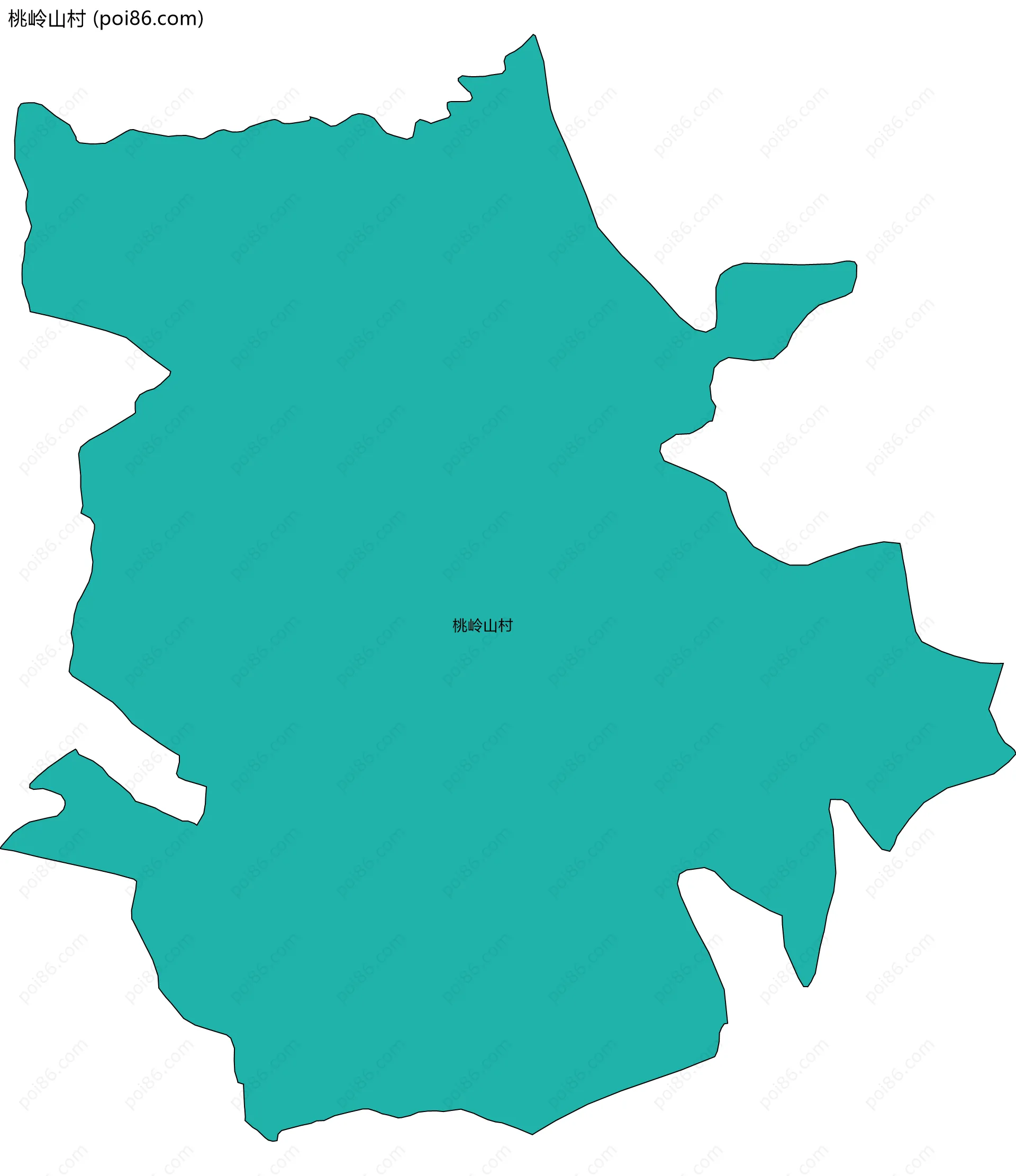 桃岭山村边界地图