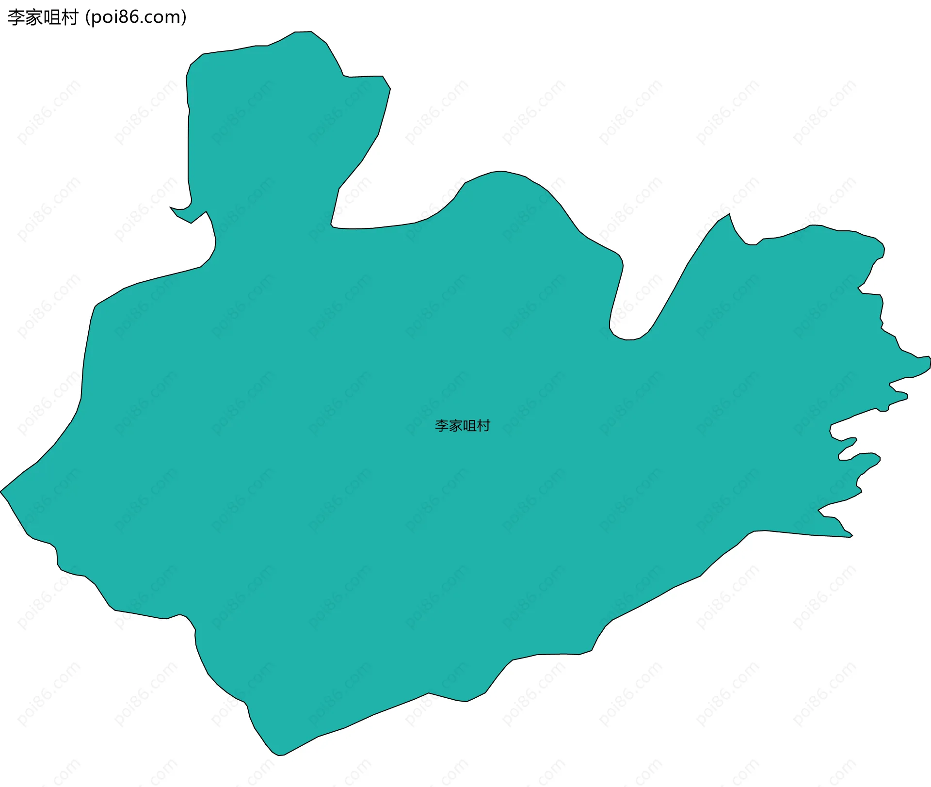 李家咀村边界地图