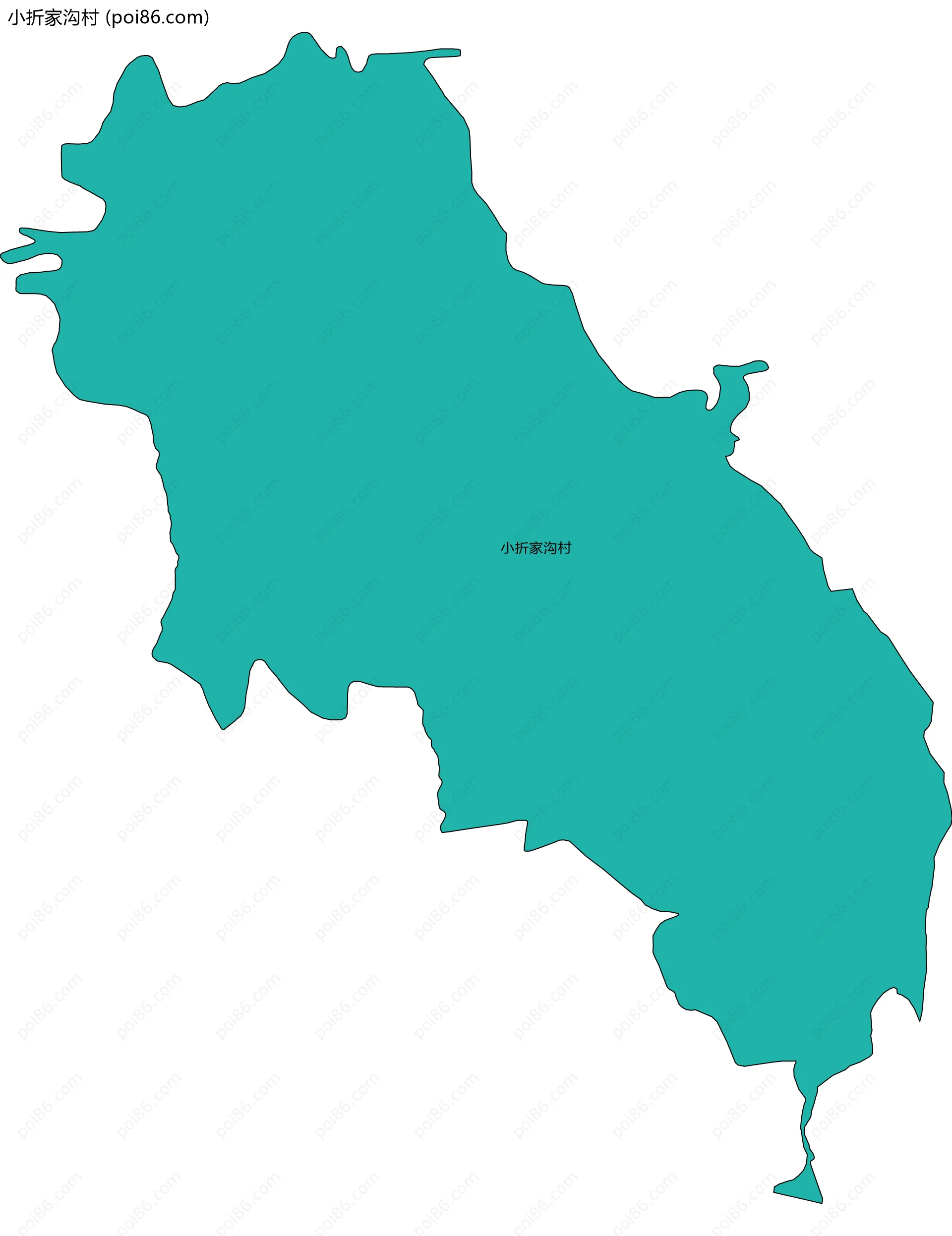 小折家沟村边界地图