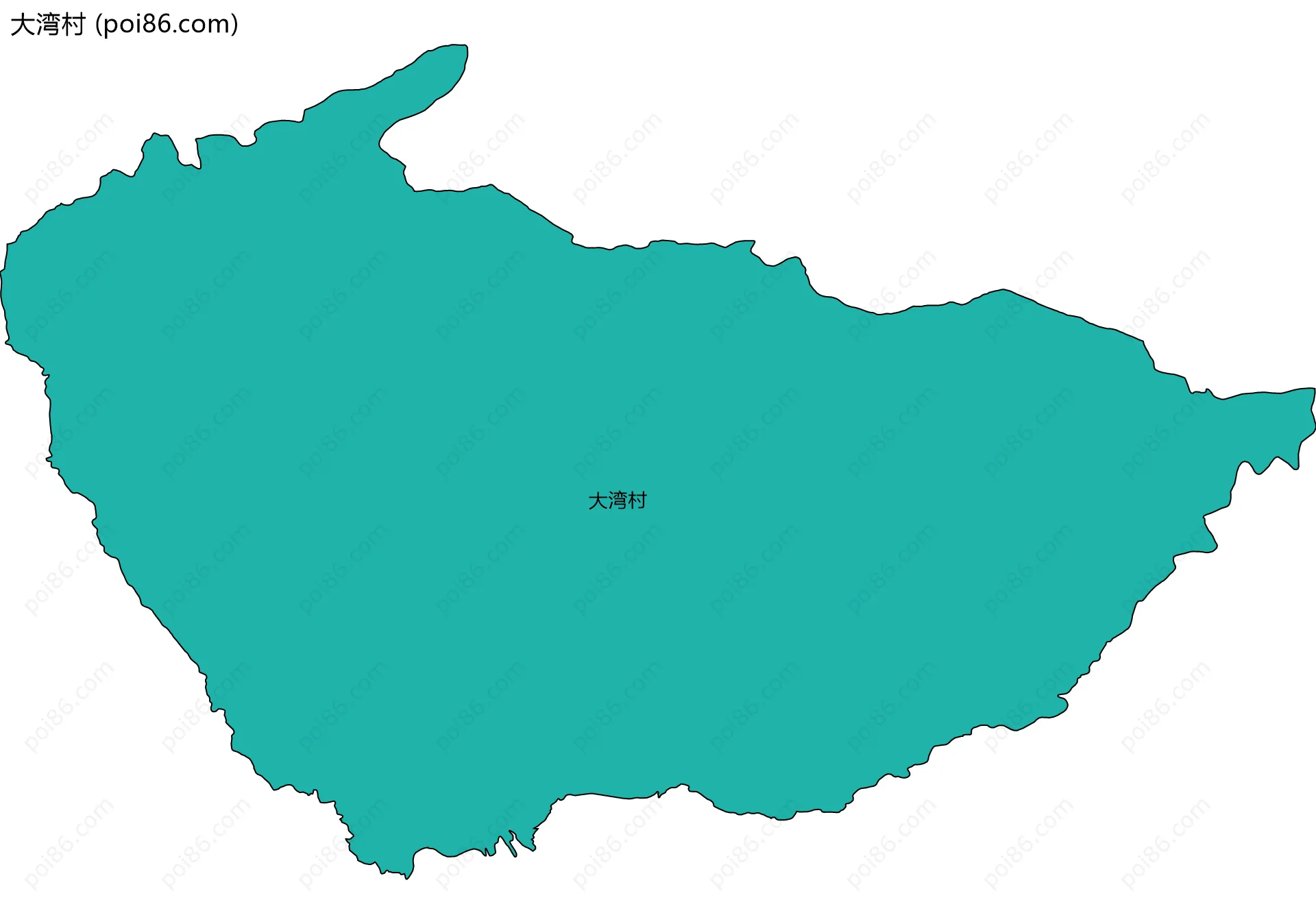 大湾村边界地图
