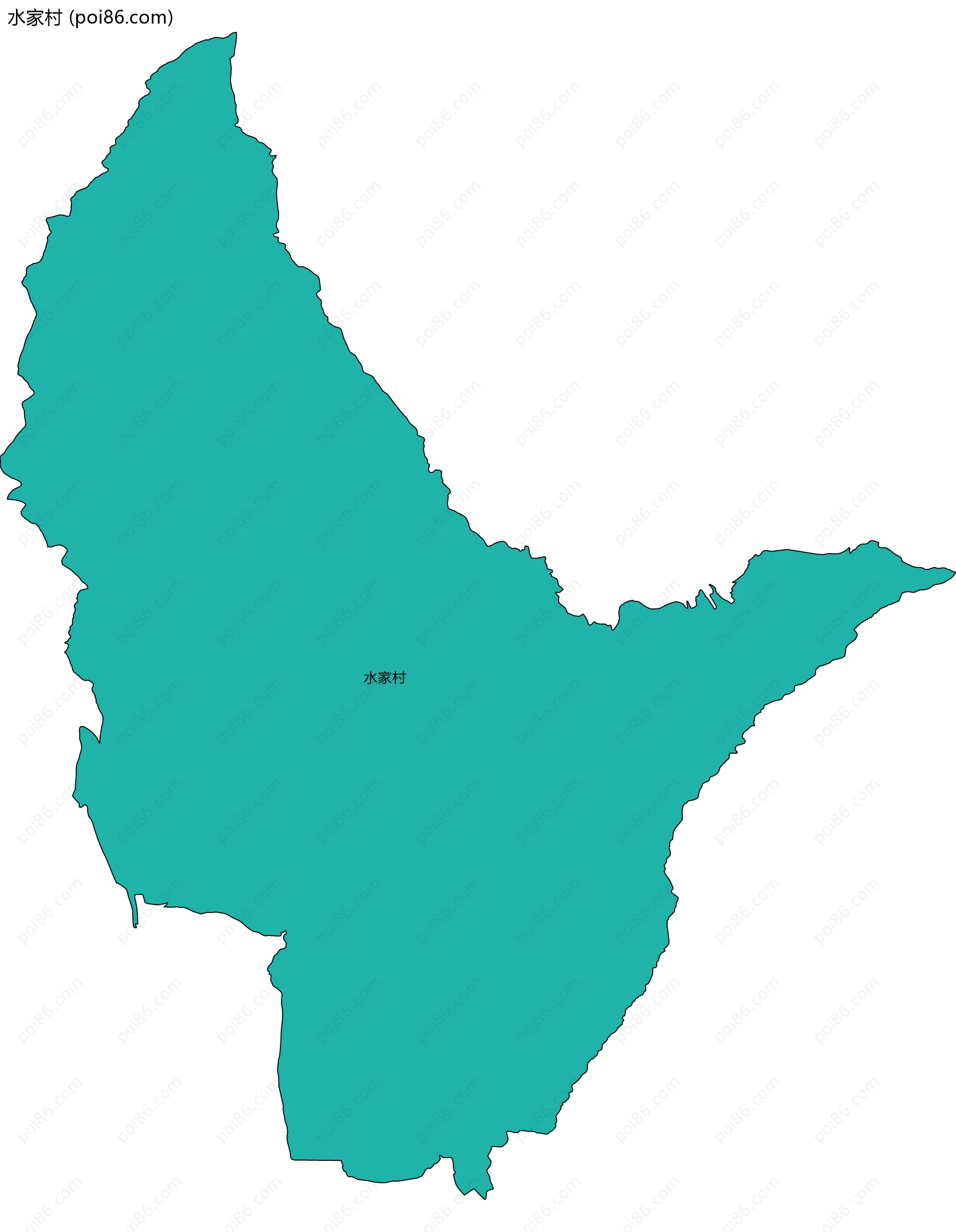 水家村边界地图