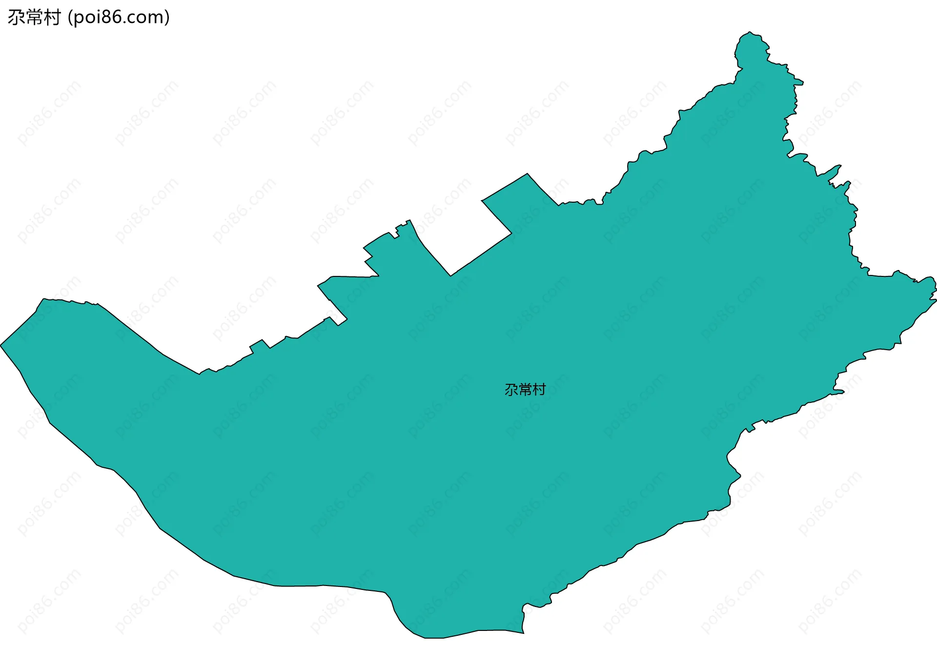 尕常村边界地图