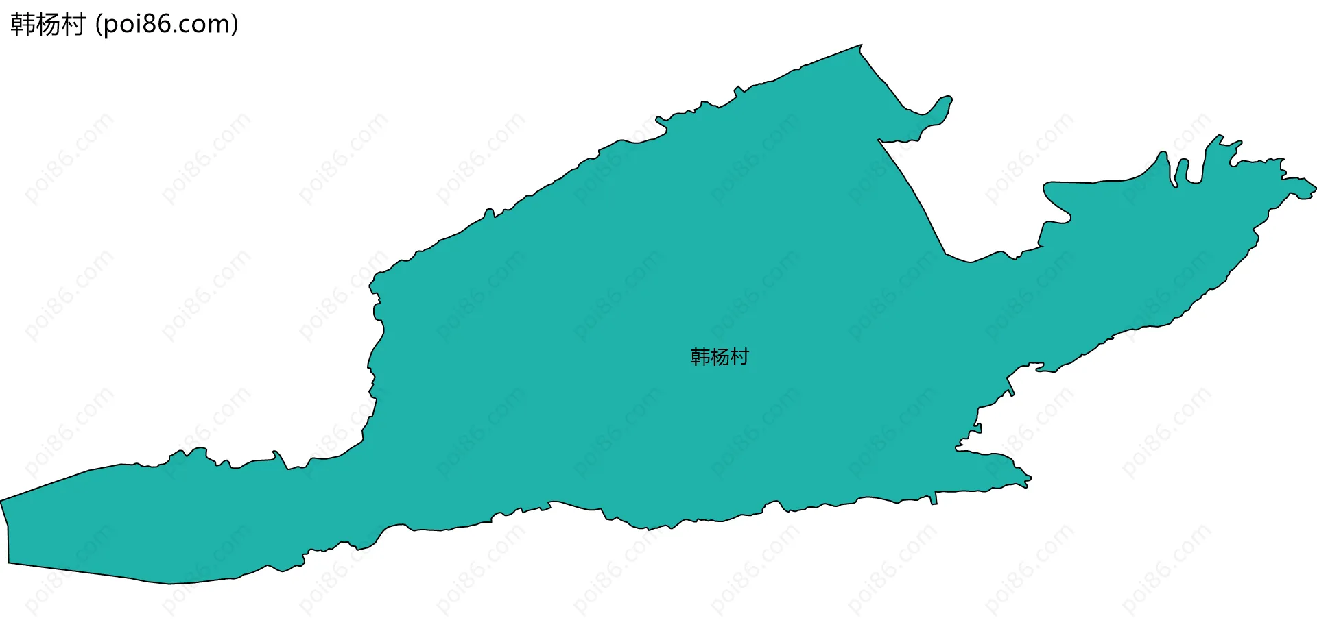韩杨村边界地图