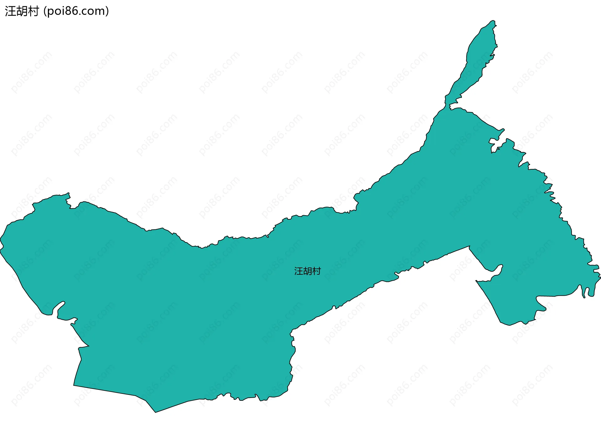 汪胡村边界地图
