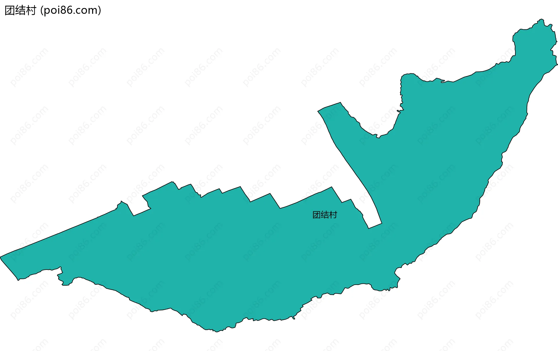 团结村边界地图