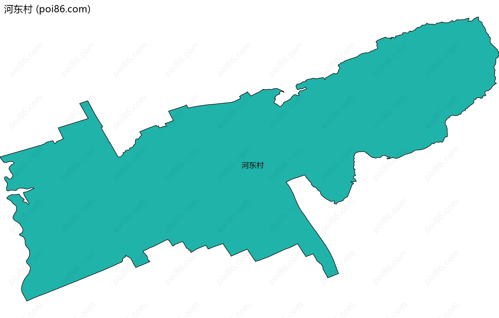 河东村边界地图